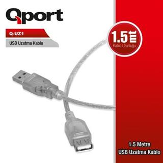 Qport-Qport Q-UZ1 1,5M USB 2.0 Uzatma Kablosu