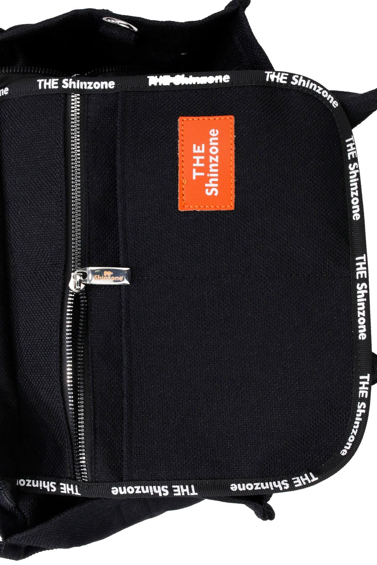 Kadın Soft Tote Bag Kanvas Siyah Turuncu Çanta