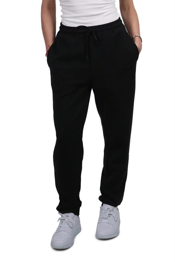  Kadın Modal Kumaş Cepli Siyah Jogger Pantolon