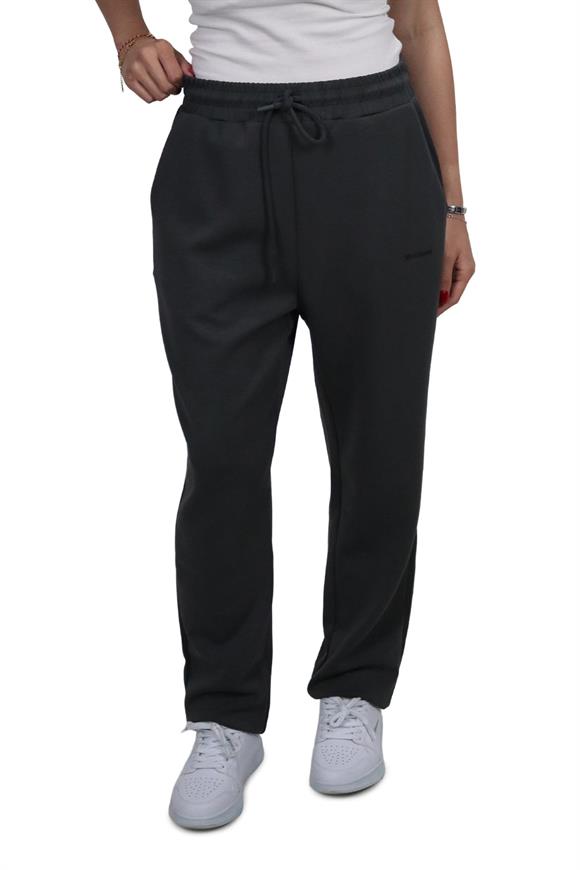  Kadın Modal Kumaş Lastikli Paça Gri Jogger Pantolon