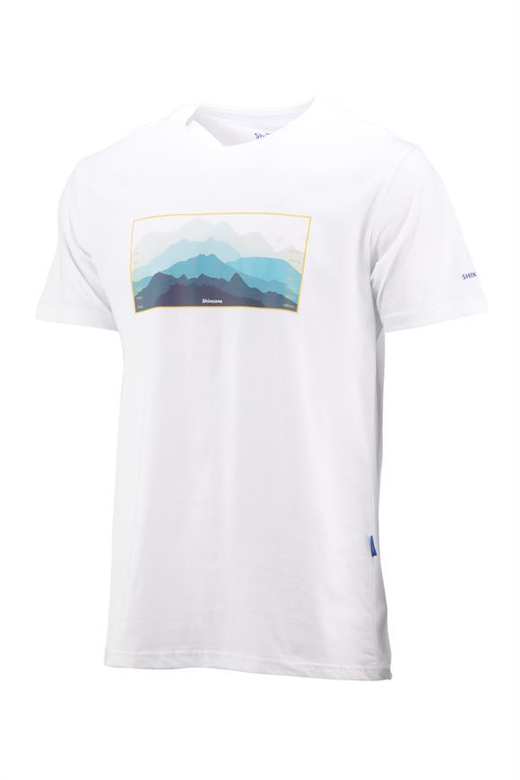 Erkek Bisiklet Yaka Standart Fit Göğüs Baskılı Beyaz T-Shirt