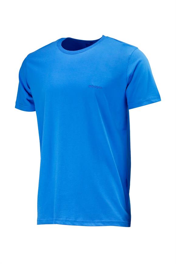 Erkek Bisiklet Yaka Standart Fit Koyu mavi T-Shirt
