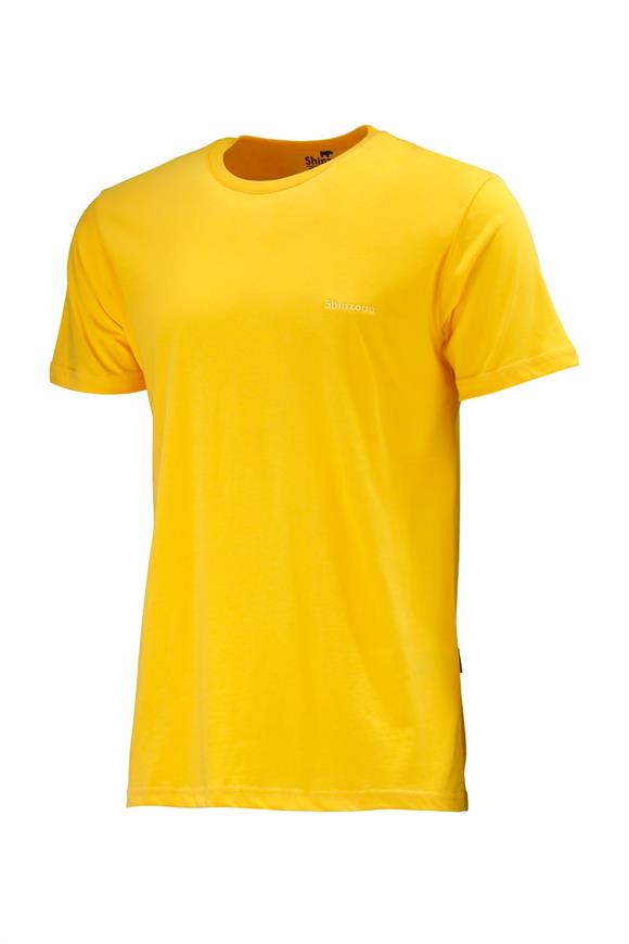 Erkek Bisiklet Yaka Standart Fit Sarı T-Shirt