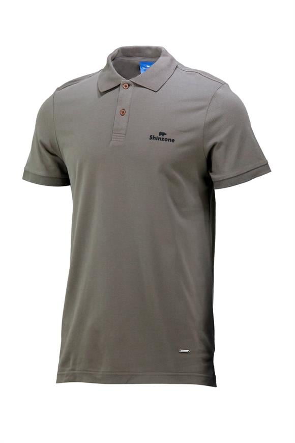 Erkek Polo Yaka Yumuşak Dokulu, Kol Bantlı Haki T-Shirt