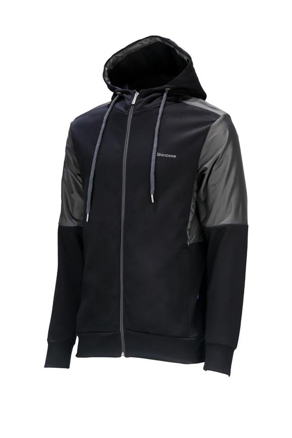 SweatshirtShinzoneErkek Standart Fit Fermuarlı Kapüşonlu Siyah Sweatshirt