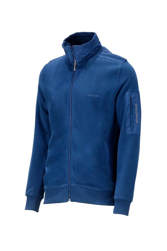 Erkek Standart Fit Kol Cepli Fermuarlı Koyu Sweatshirt