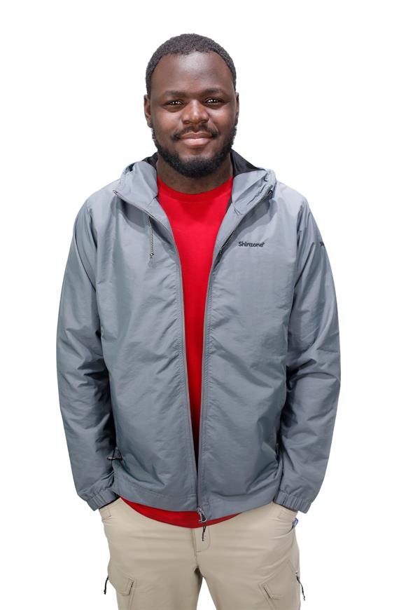Erkek Suya ve Rüzgara Dayanıklı Gri Yağmurluk