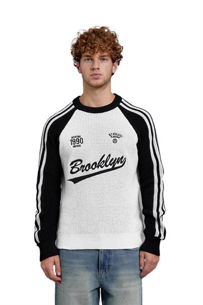 Siyah BEYAZ NMRC ÖRME TRİKO