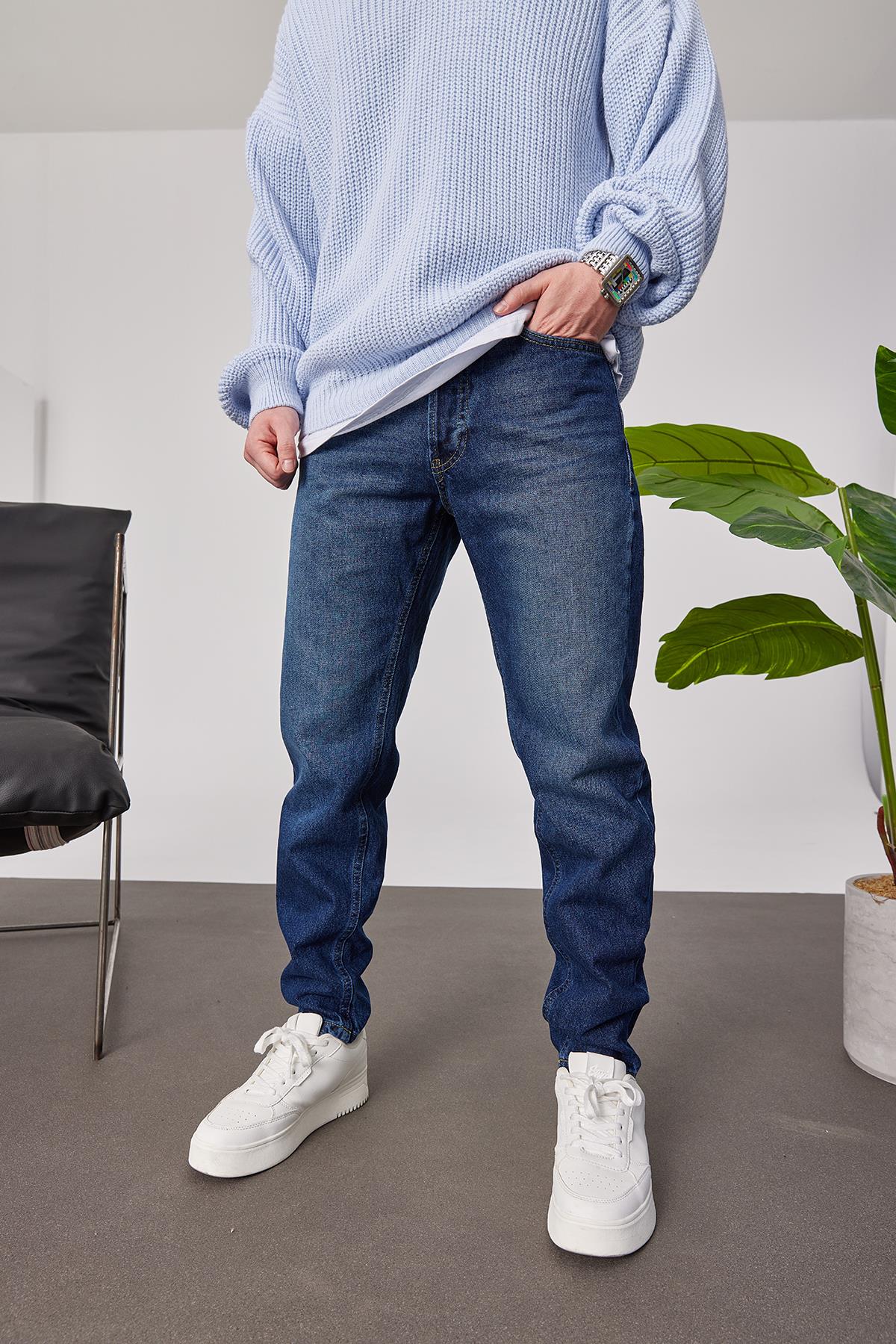 15800 Koyu Taşlamalı Jean (16257)