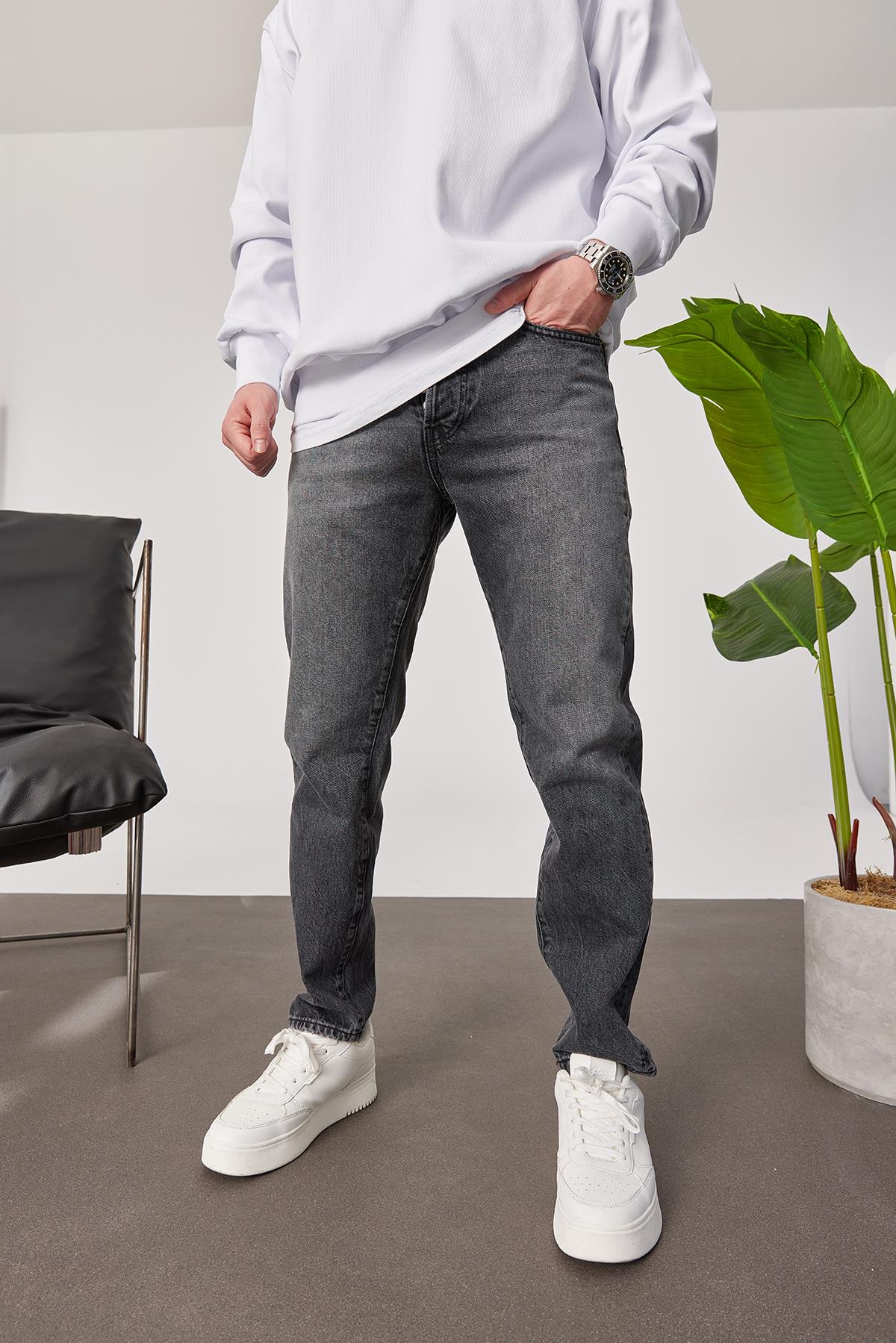 15846 Taşlamalı Füme Jean (16013)