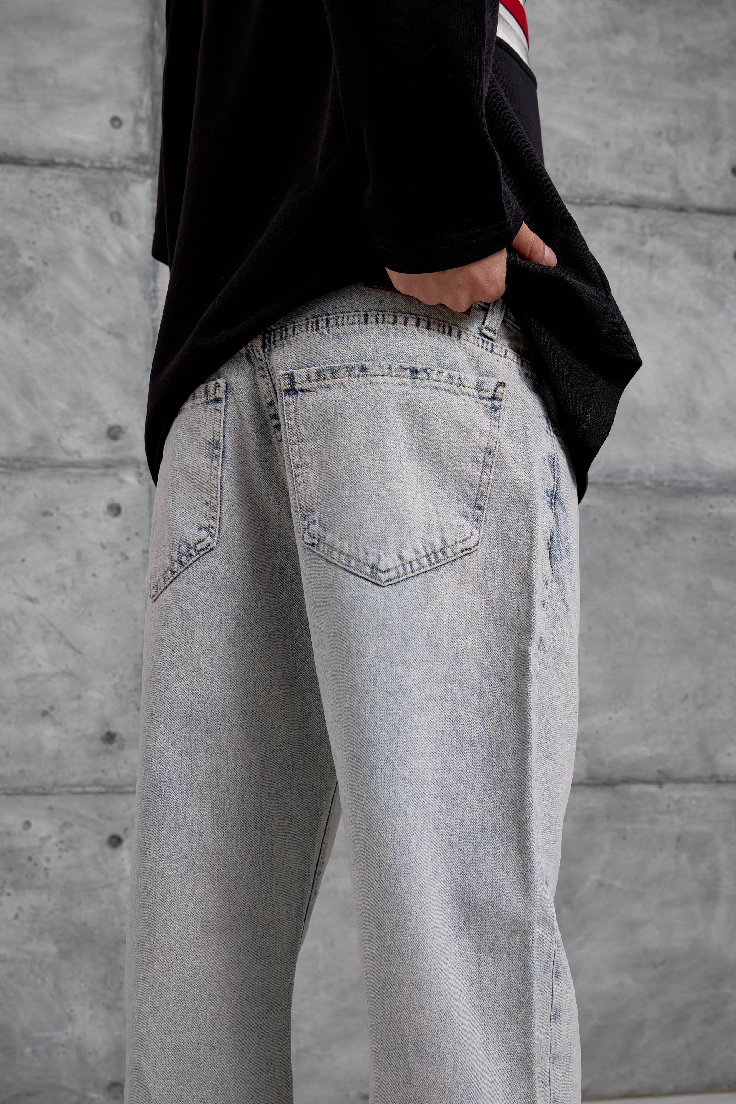 16323 Yıkamalı Baggy Jean · 5