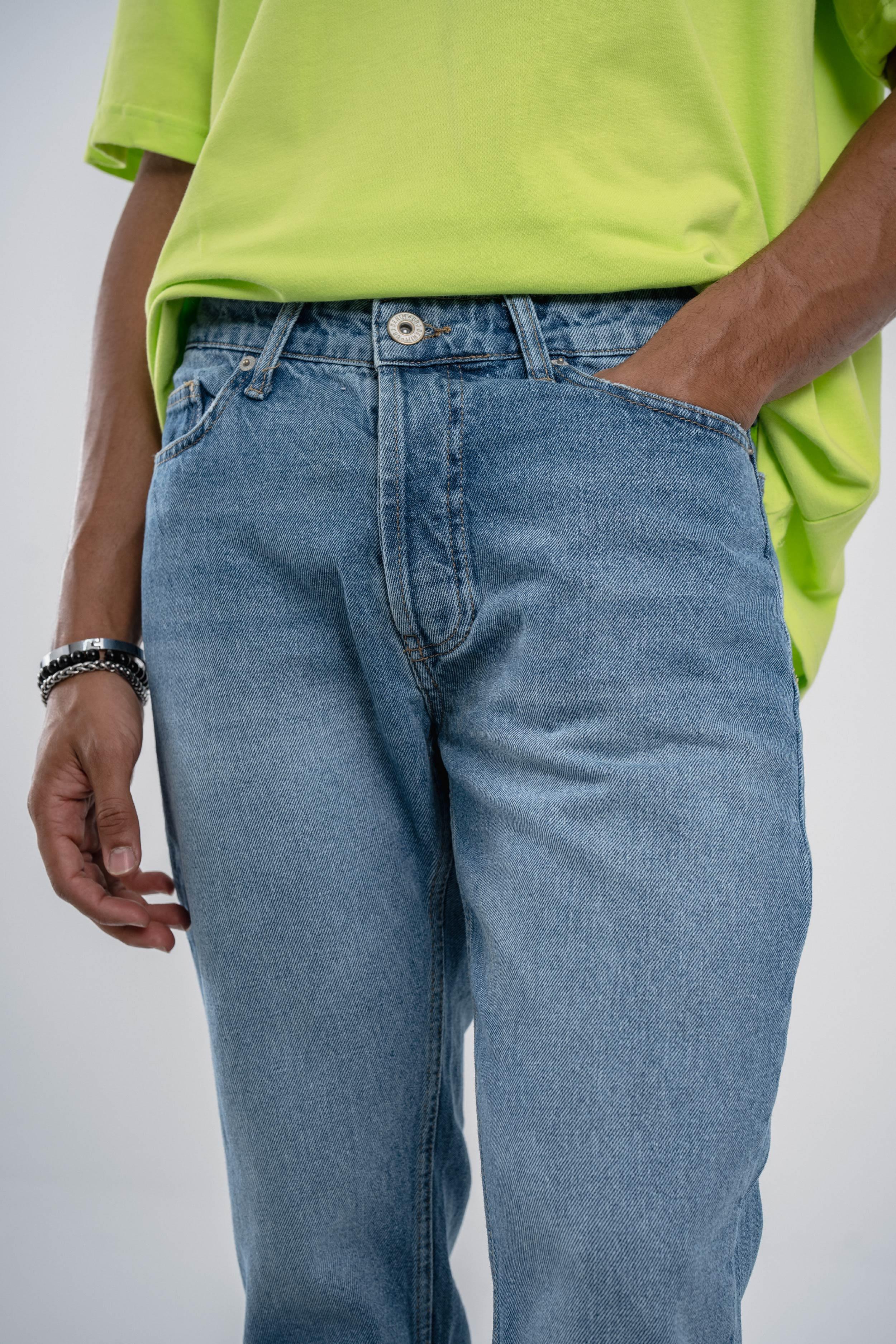 16361 Yıkamalı Boyfriend Fit Mavi Jean · 2
