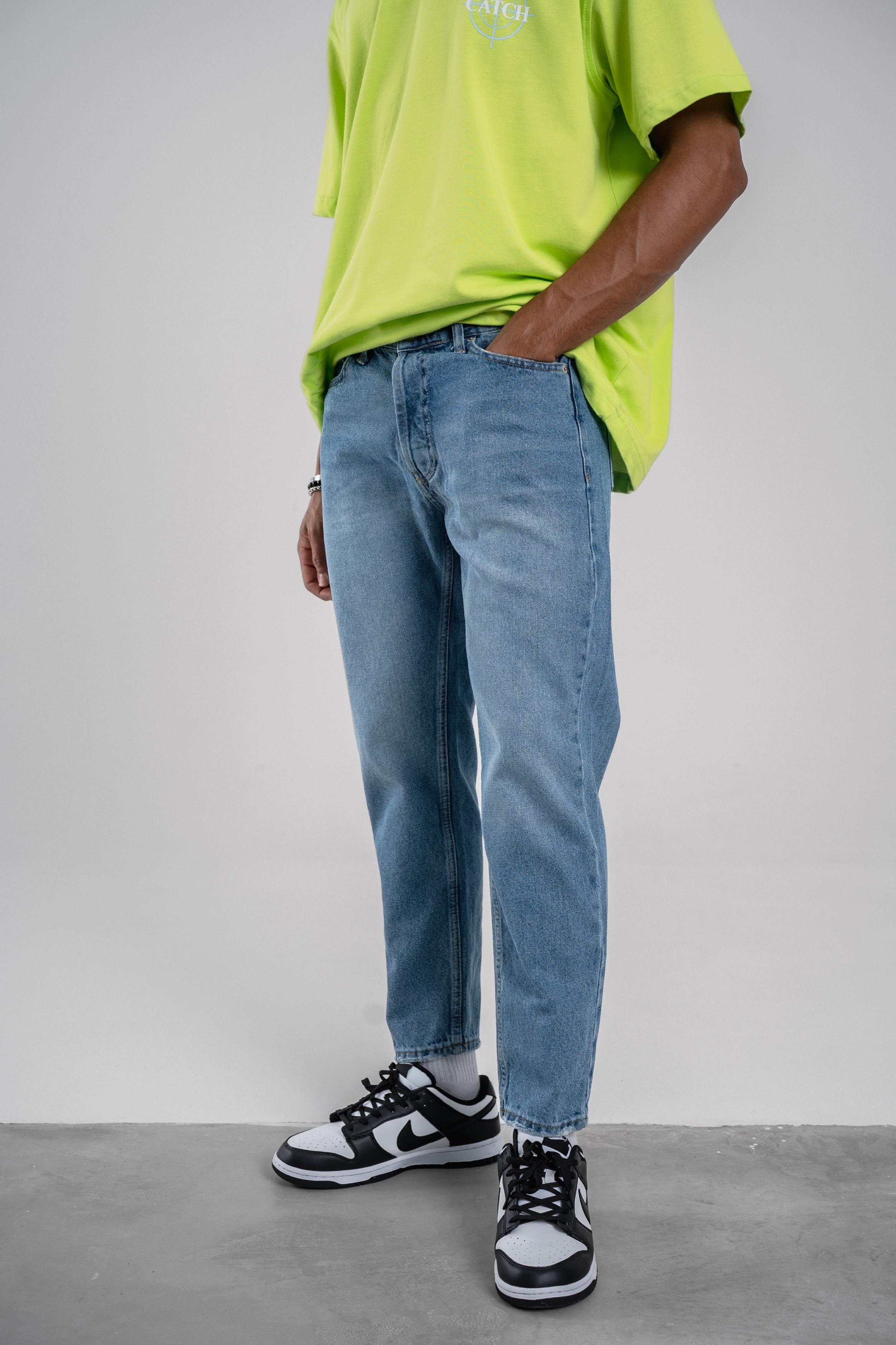 16361 Yıkamalı Boyfriend Fit Mavi Jean