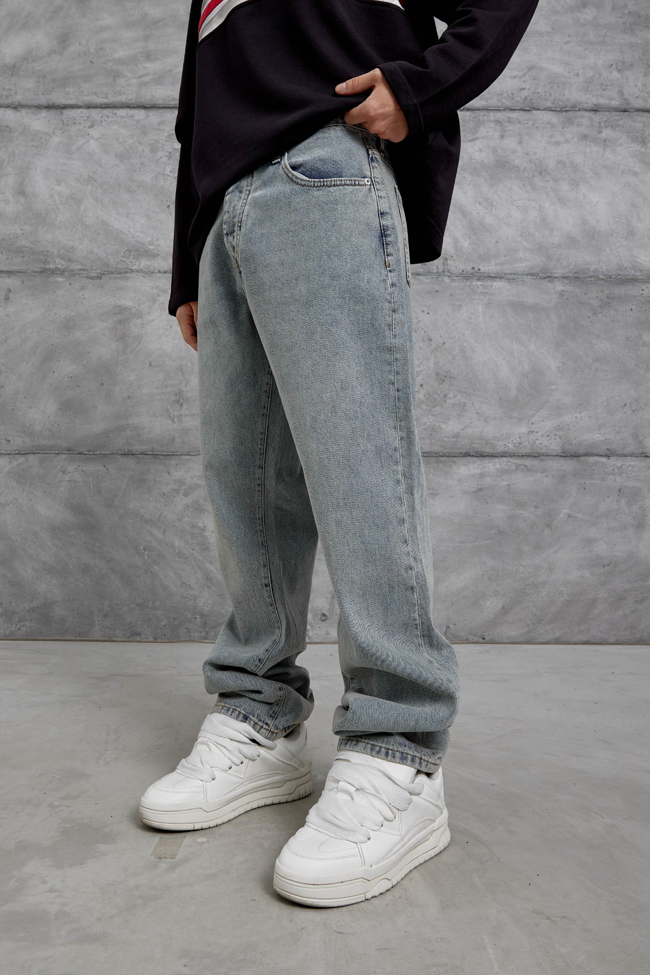 16369-3 Baggy Taşlamalı Jean