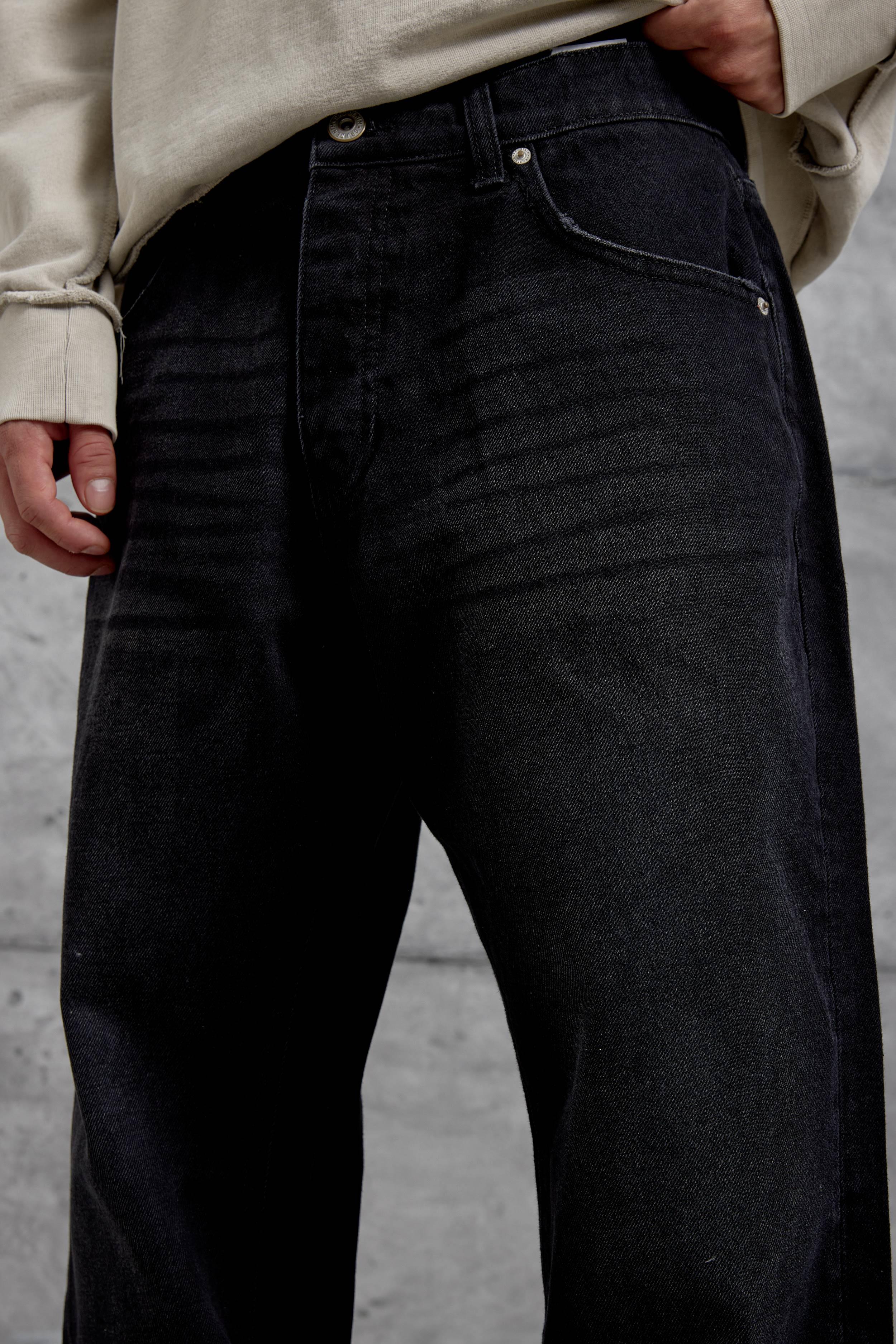 16398 Baggy Füme Taşlamalı Jean