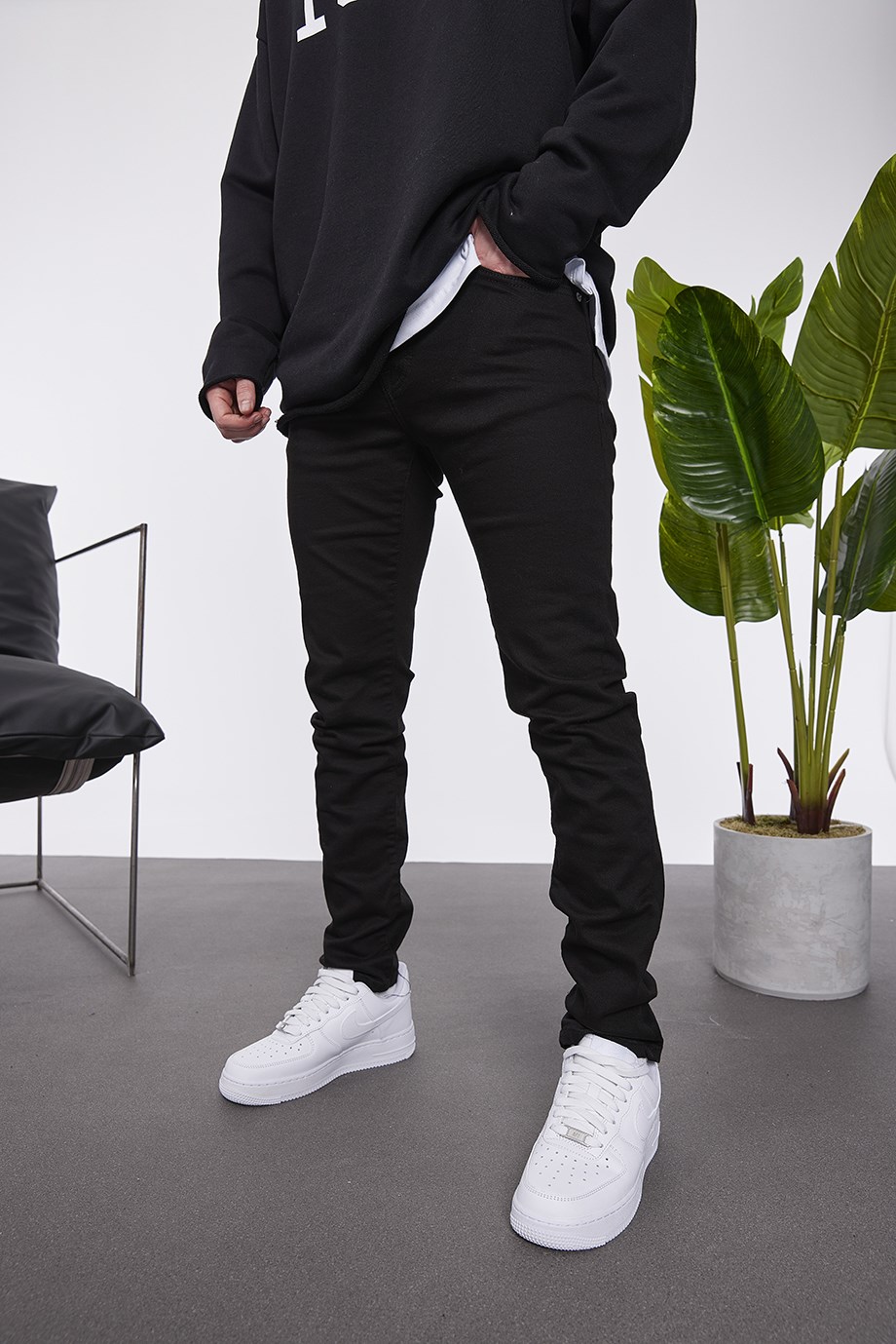 3828 Slim Fit Siyah Jean