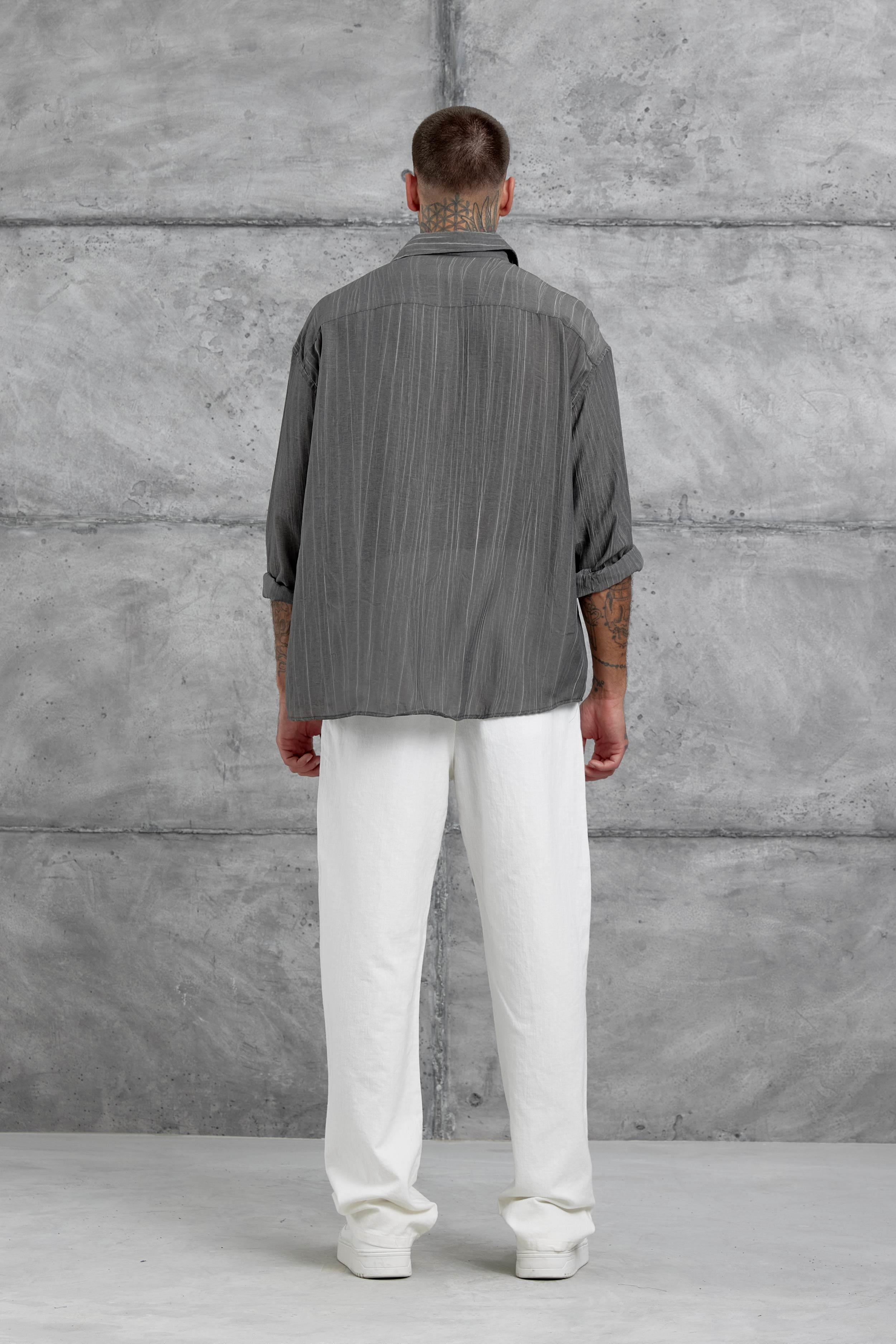 Antrasit Sülfür Çilek Model Oversize Gömlek · 6