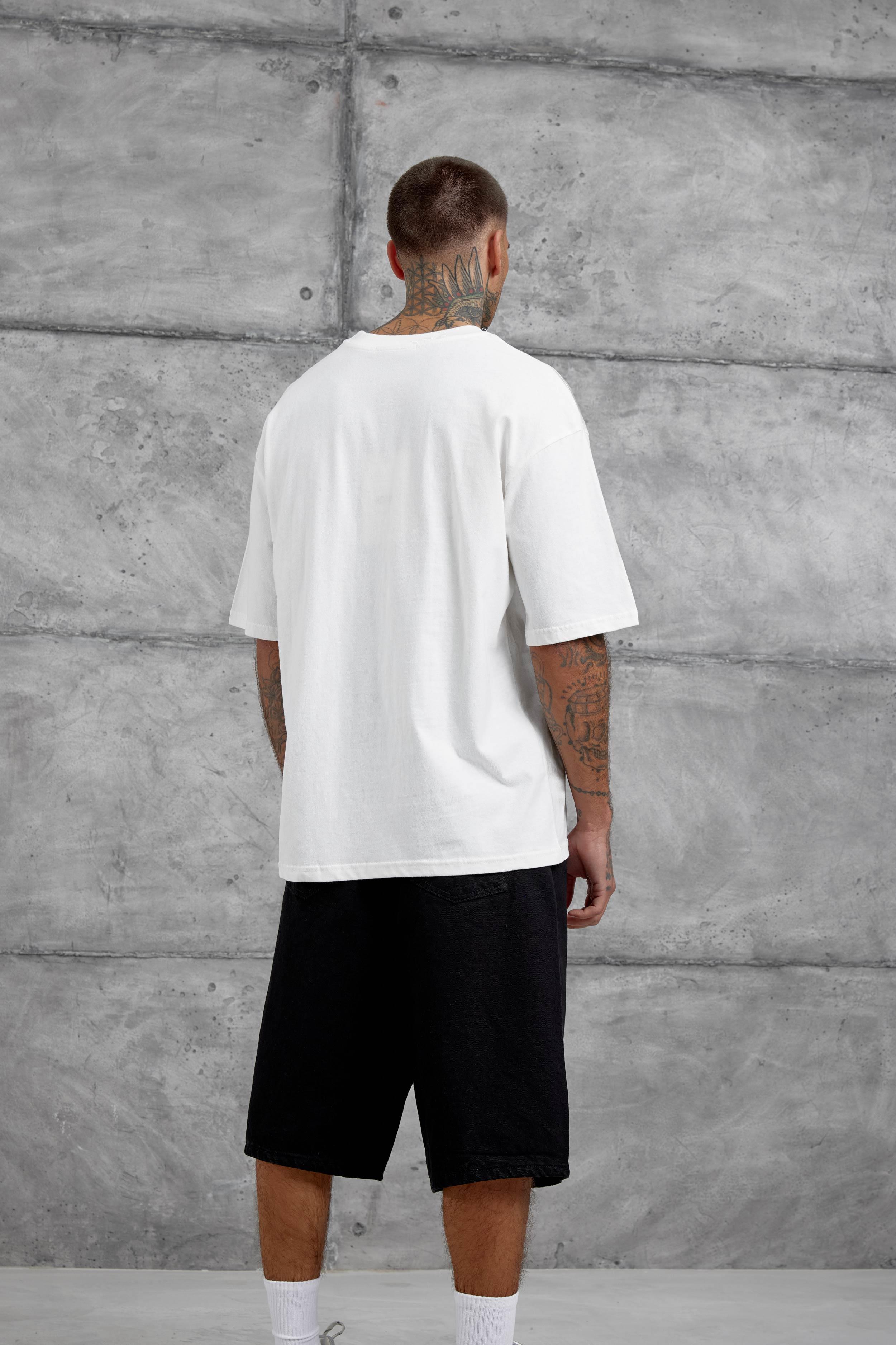 Beyaz Brabus Yazılı Oversize Tshirt · 3