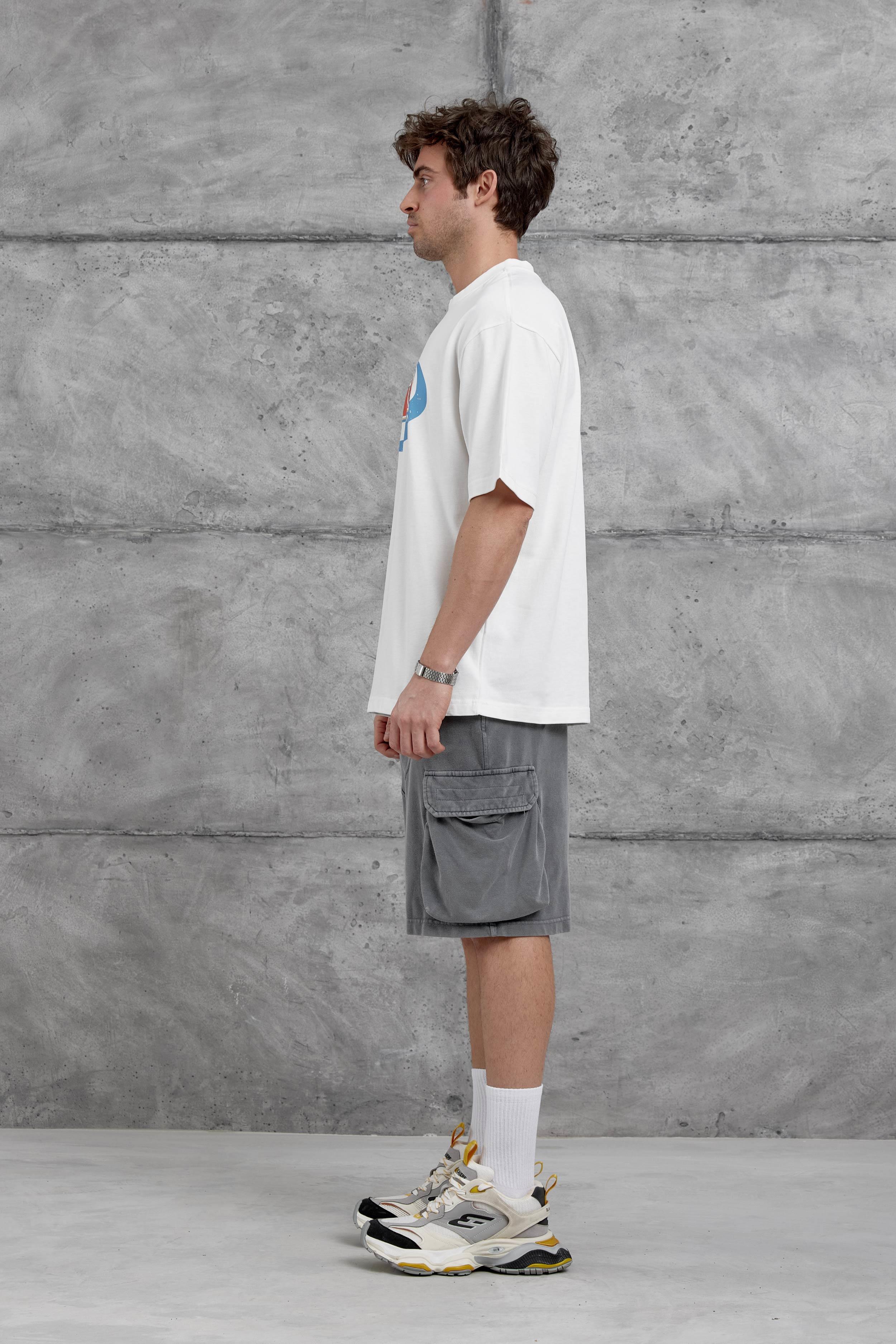 Beyaz Murth Baskılı Oversize Tshirt · 3