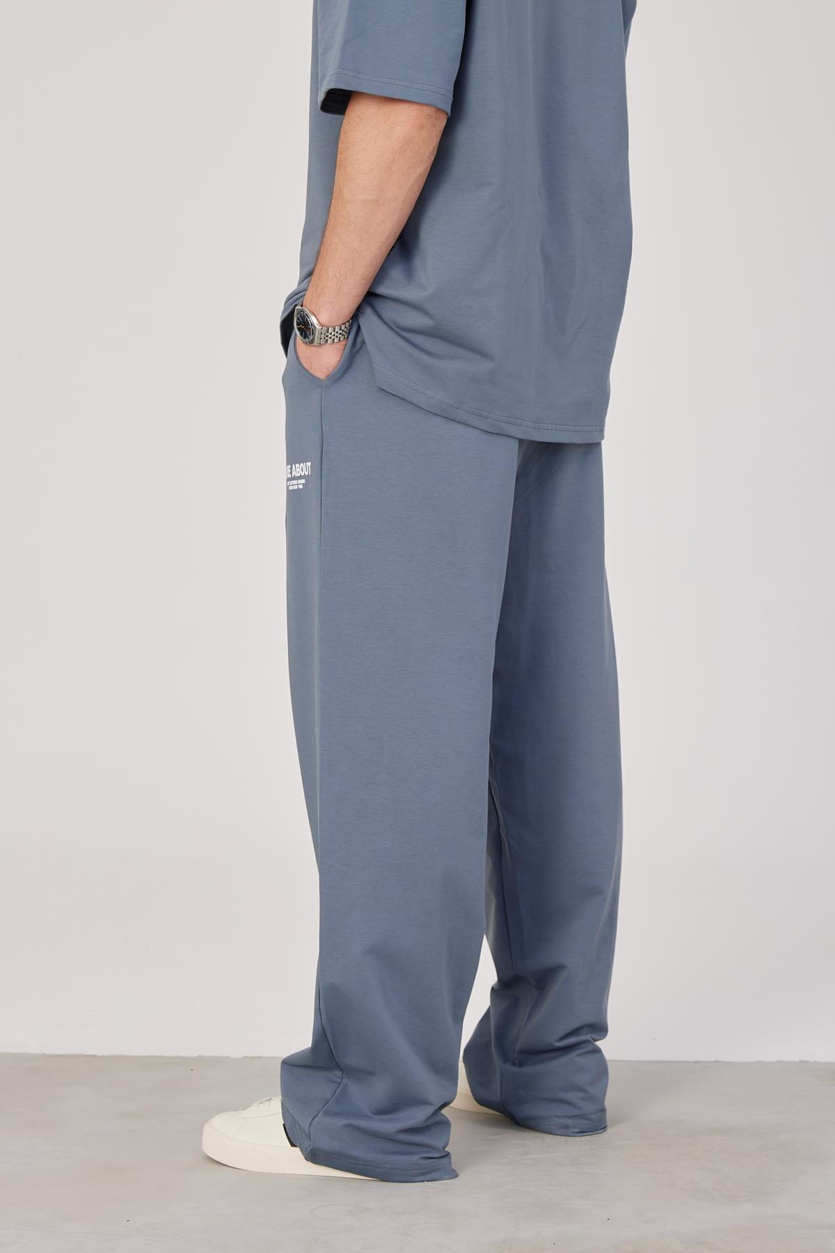 Care About Yazılı Pastel Mavi Eşofman Altı · 2
