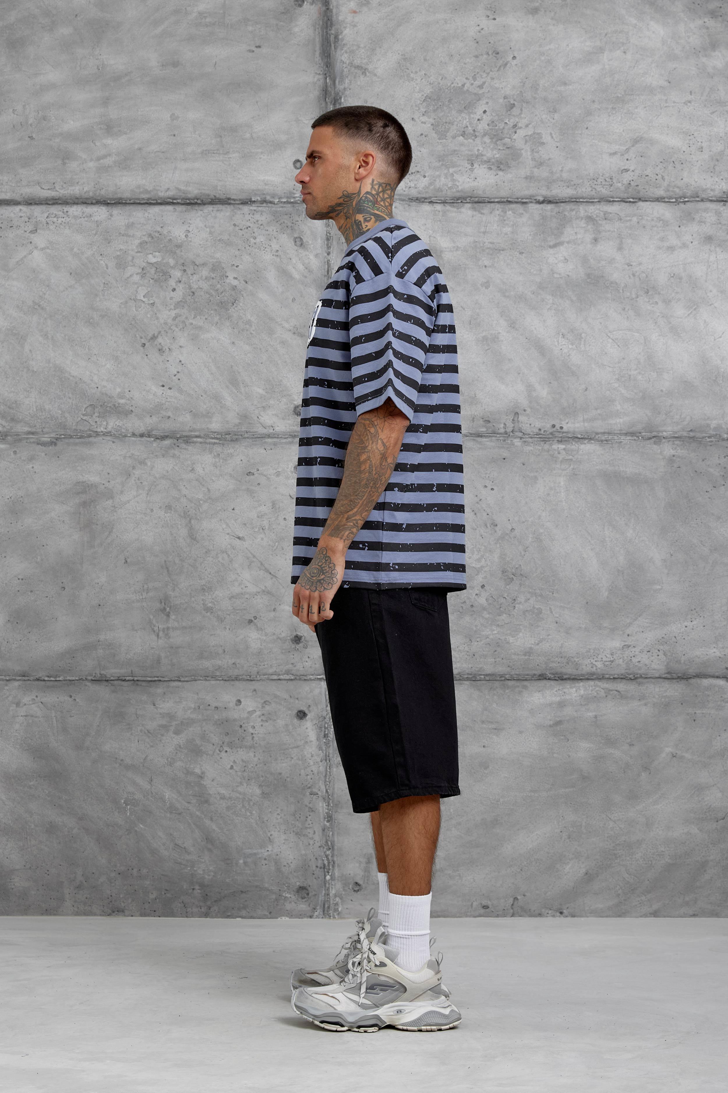 Gri Tained Baskılı Oversize Tshirt · 4