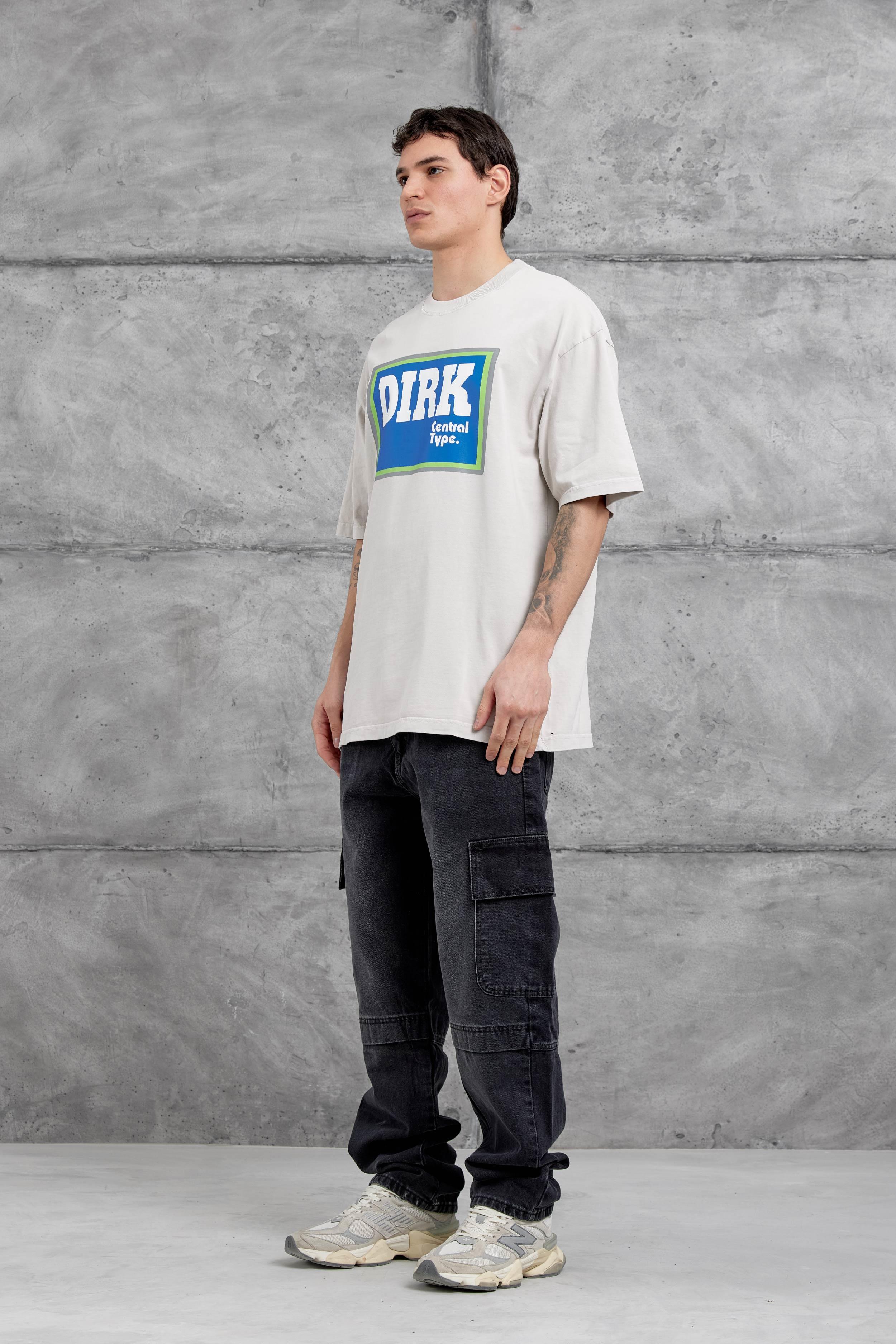 Krem Yıkamalı Dirk Yazılı Oversize Tshirt · 5