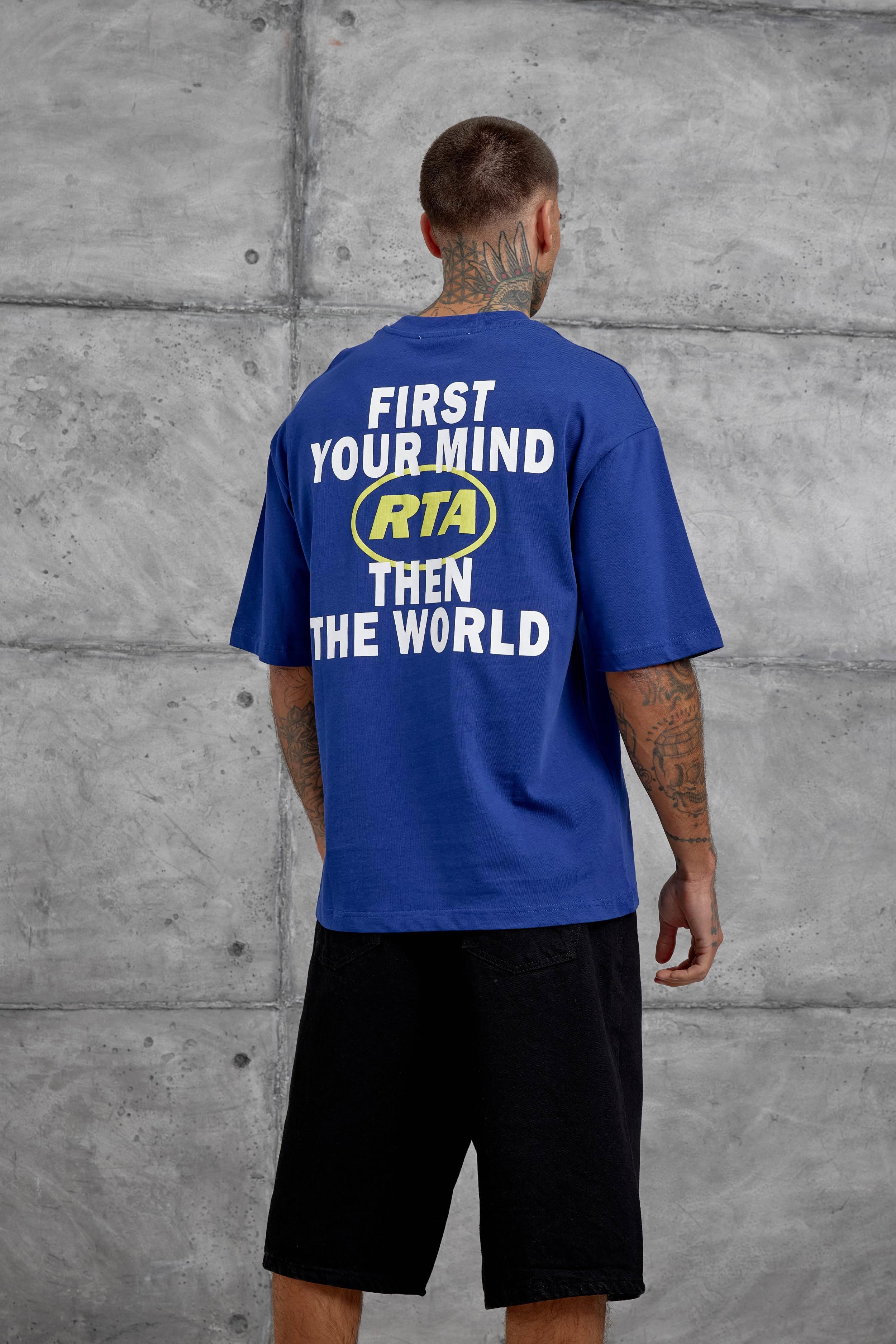 Lacivert First Your Mind Yazılı Oversize Tshirt · 5