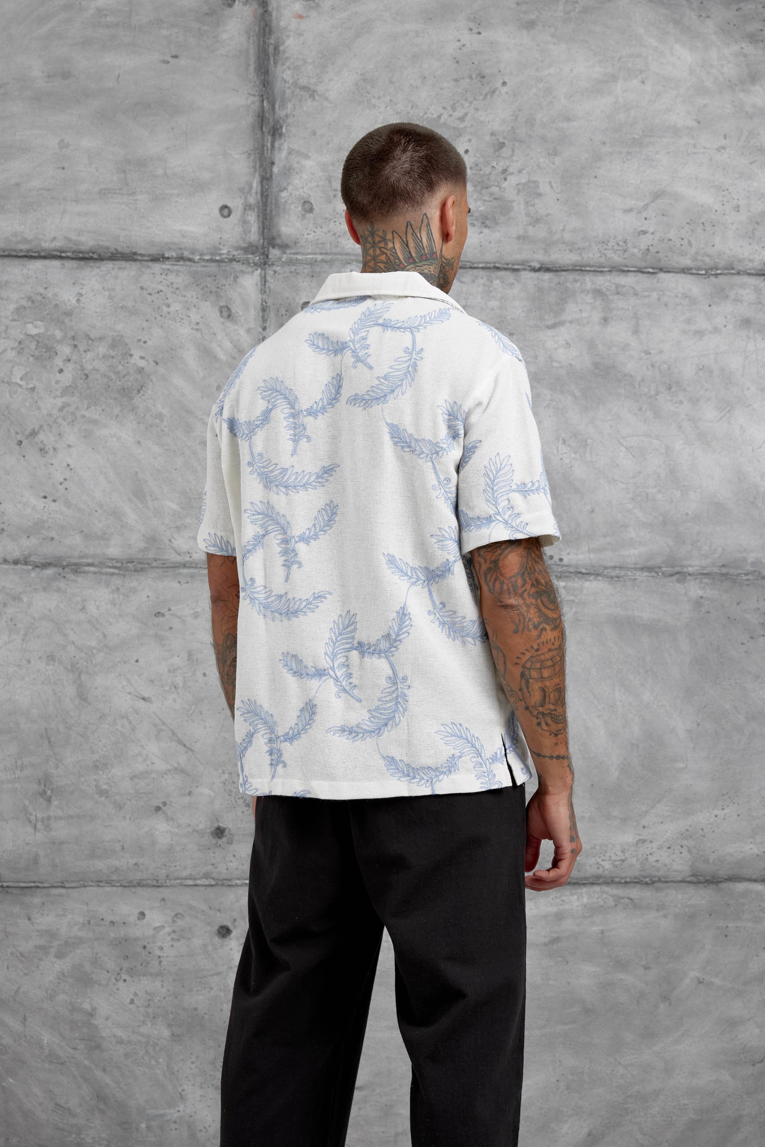 Mavi Desenli Oversize Gömlek · 7