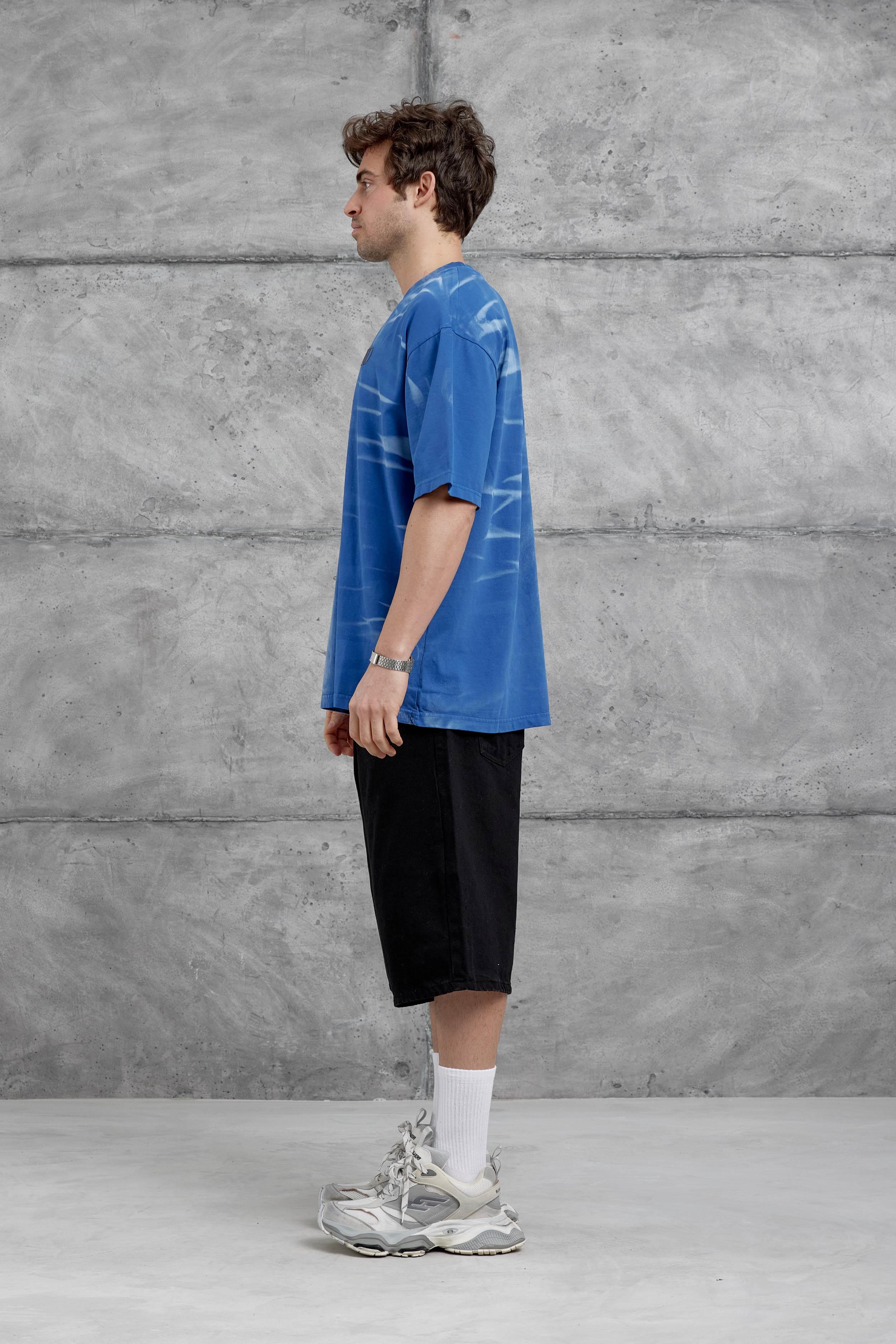 Mavi Spirit&Speed Yazılı Yıkamalı Oversize Tshirt · 5