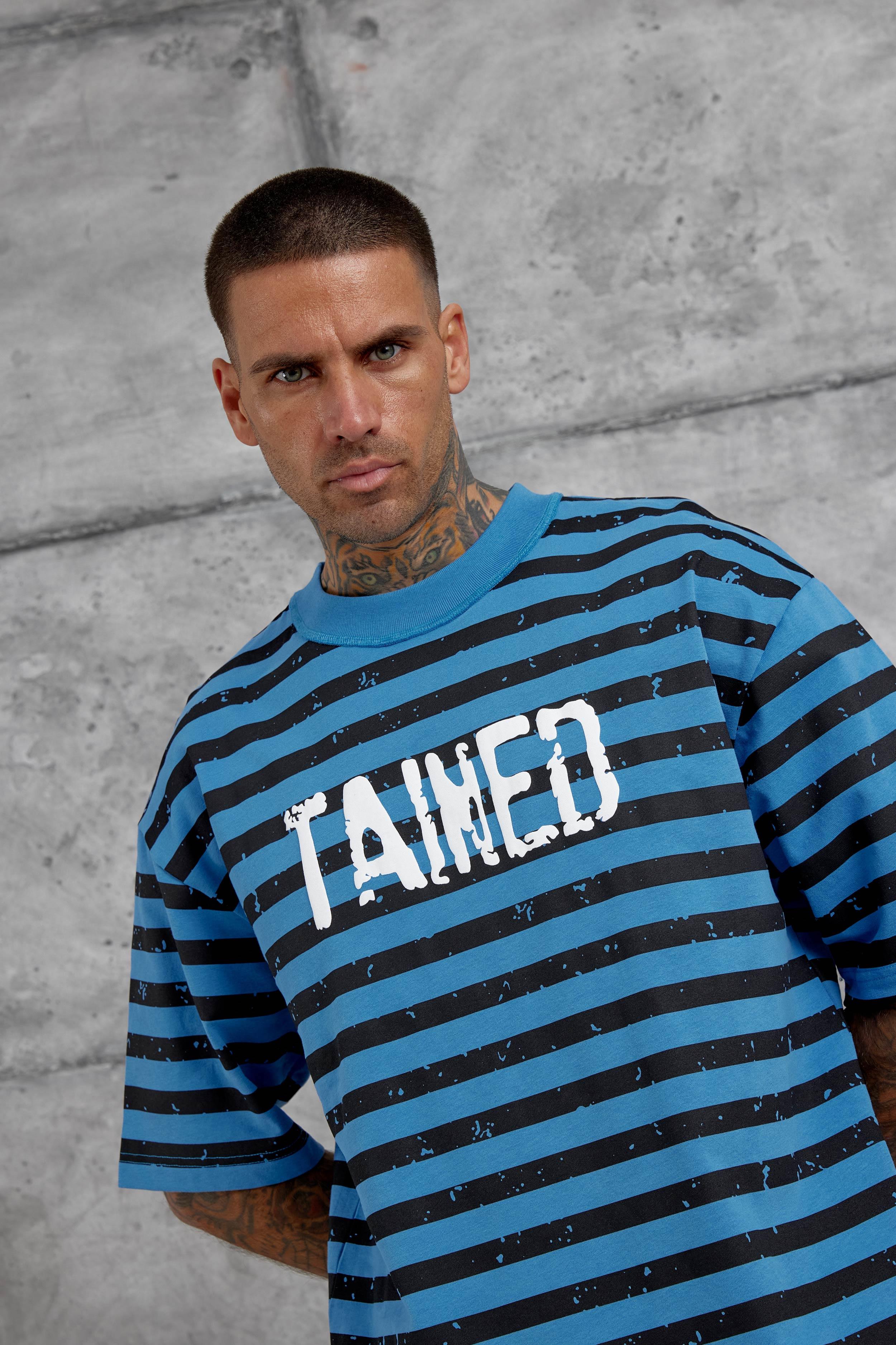 Mavi Tained Baskılı Oversize Tshirt · 2