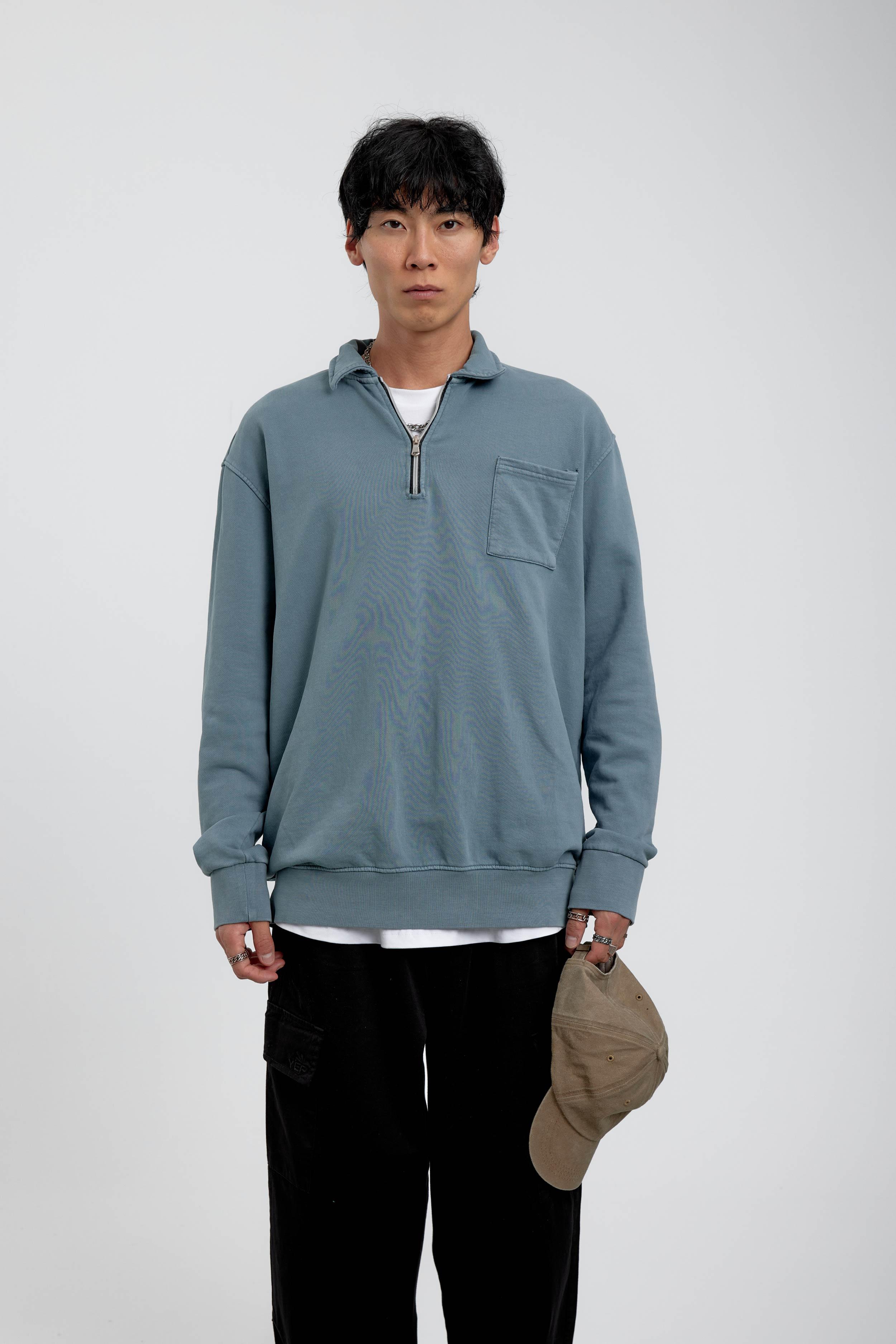 ima007様 mavi-tek-cepli-yarim-fermuarli