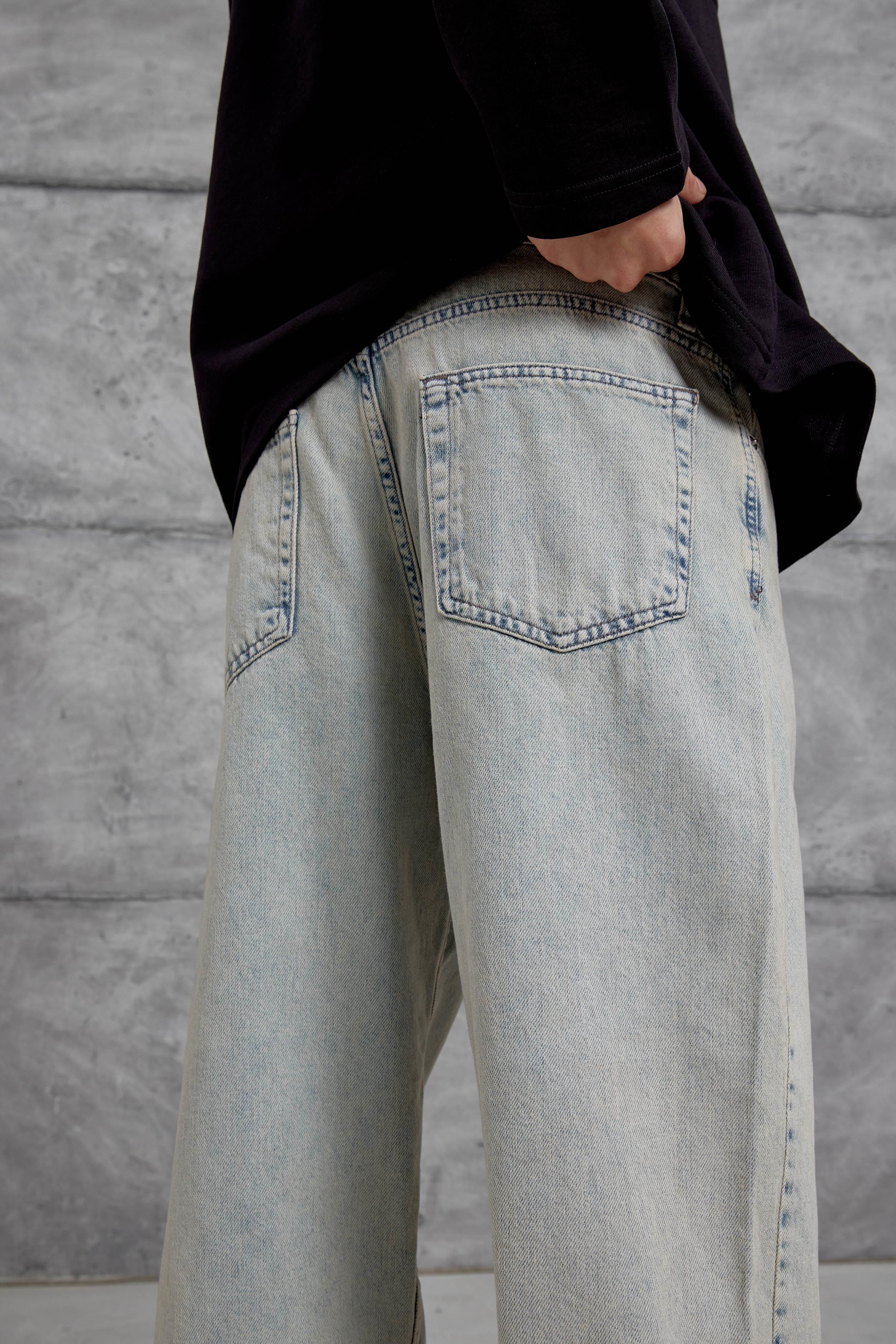 Mavi Vintage Taşlamalı Baggy Jean · 2