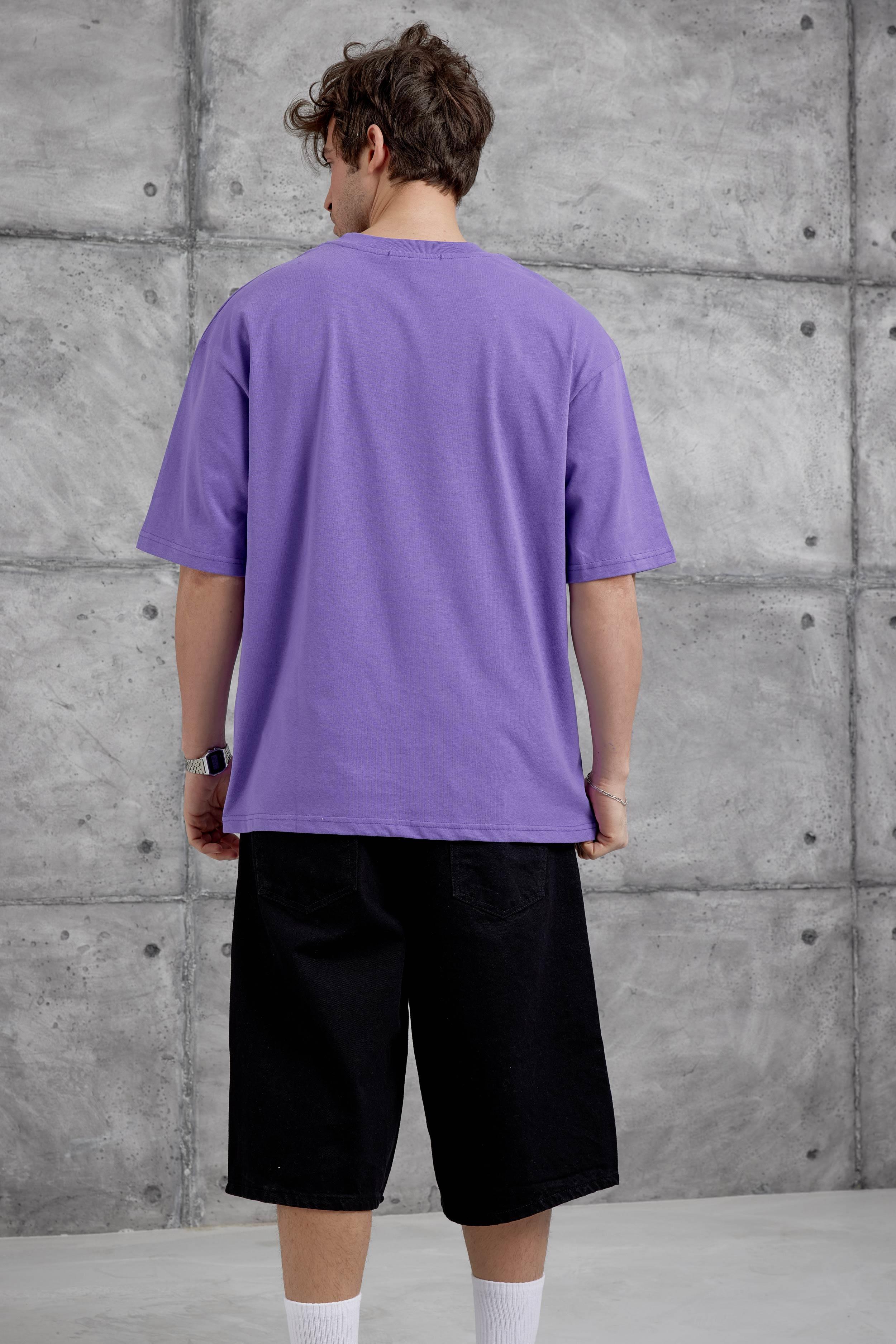 Mor Brabus Yazılı Oversize Tshirt · 3