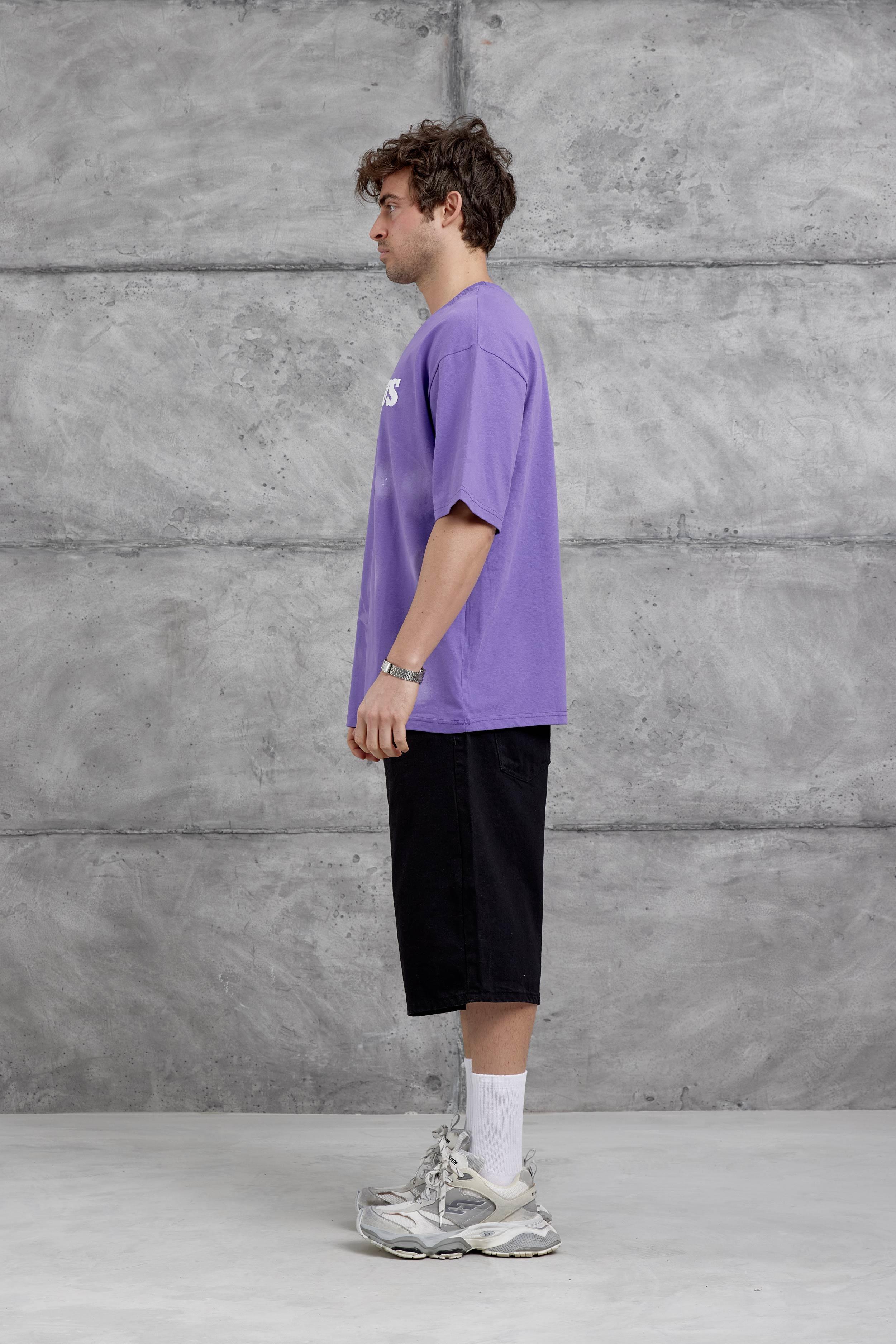 Mor Brabus Yazılı Oversize Tshirt · 5