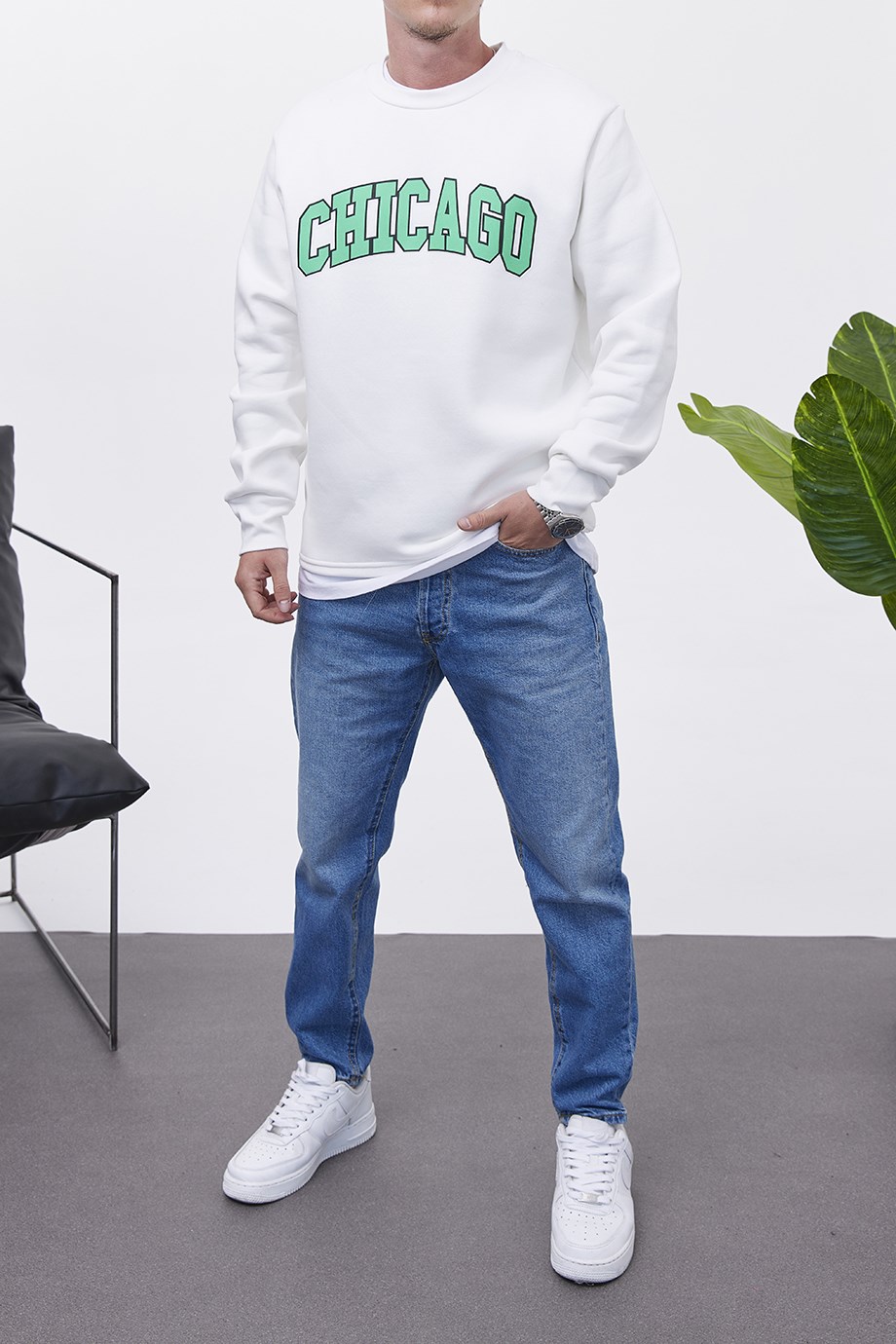 Nomarc Chicago Beyaz Sweatshirt