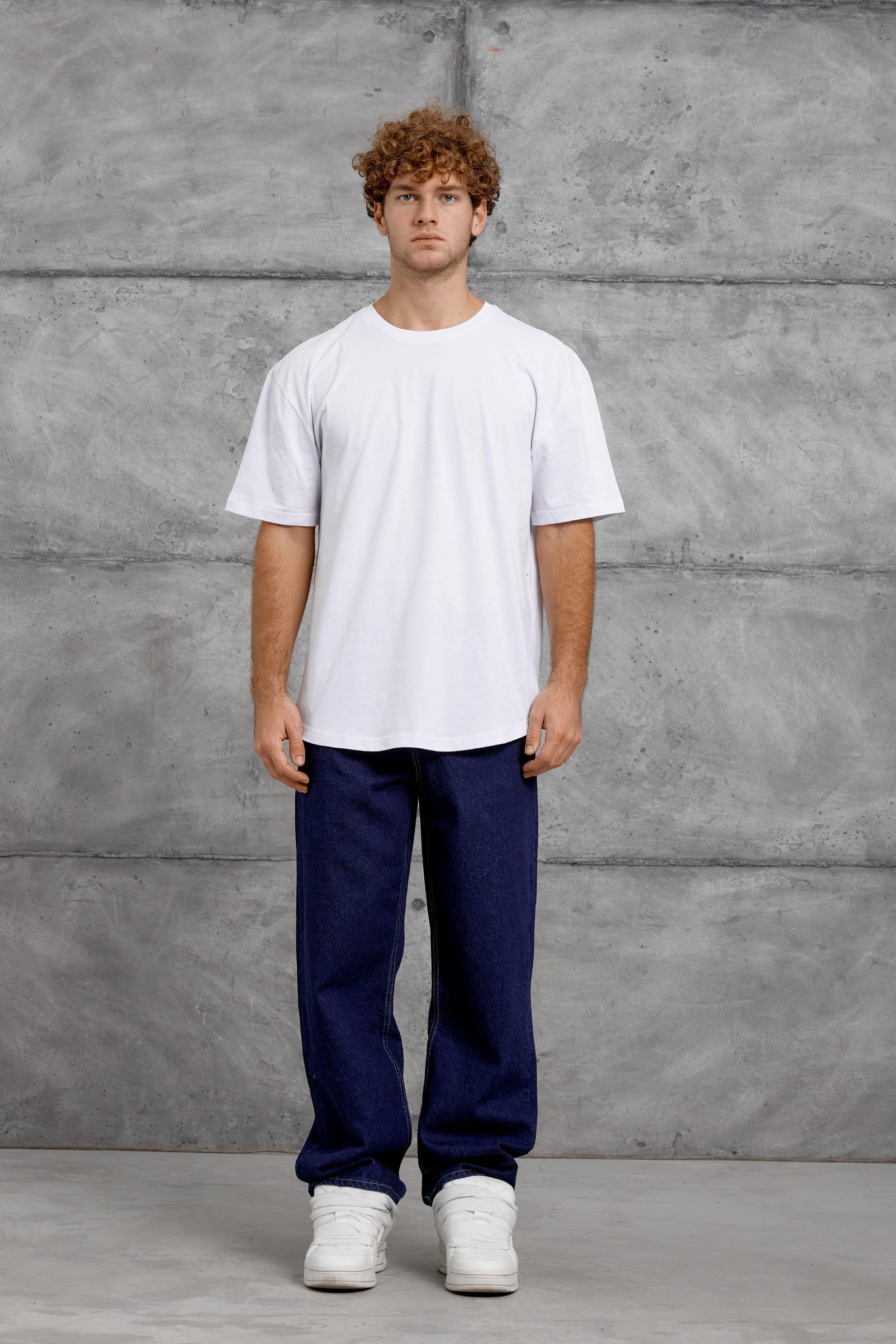 Nomarc Oval Kesim Basic Beyaz Tshirt