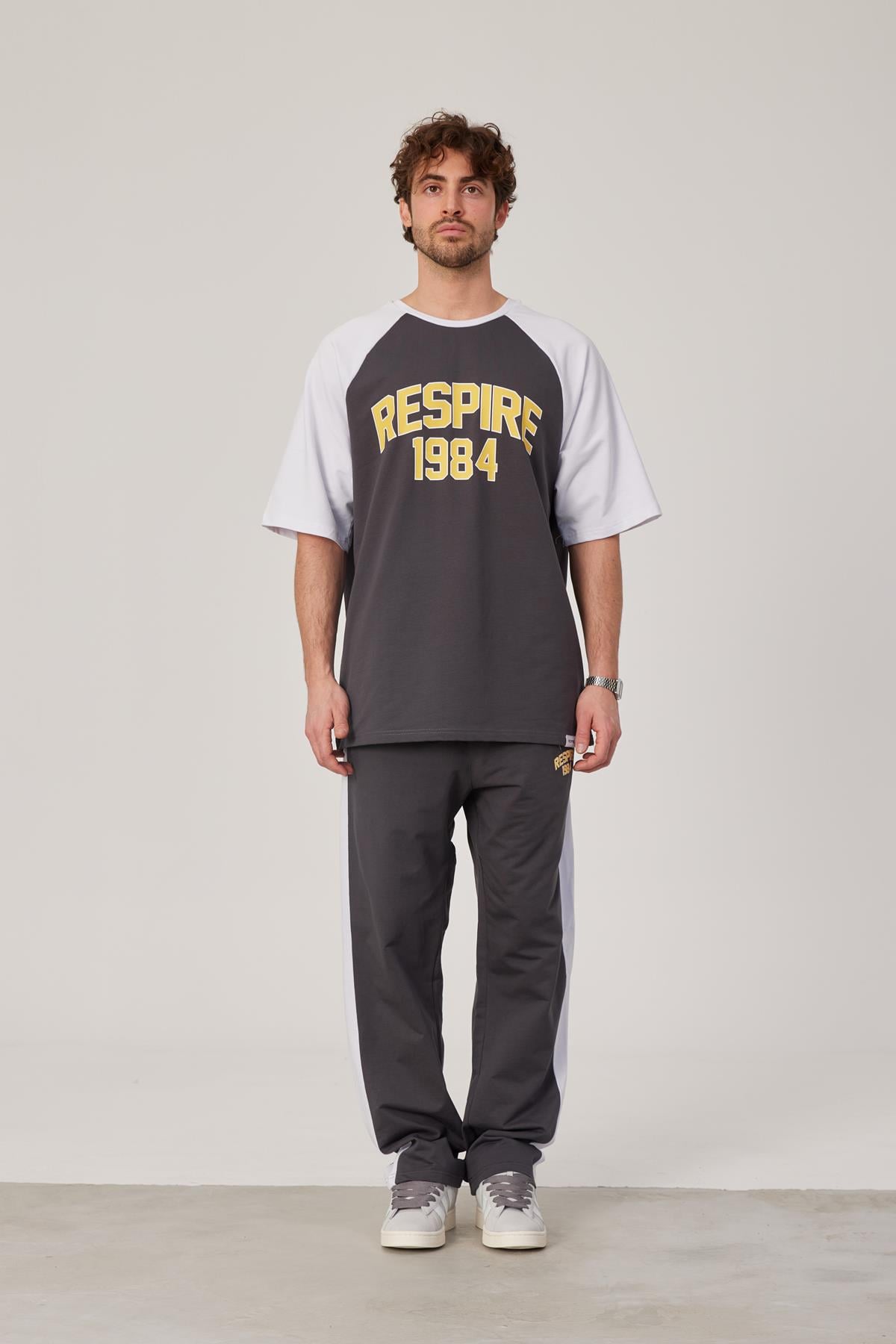 Respire 1984 Baskılı Gri Tshirt