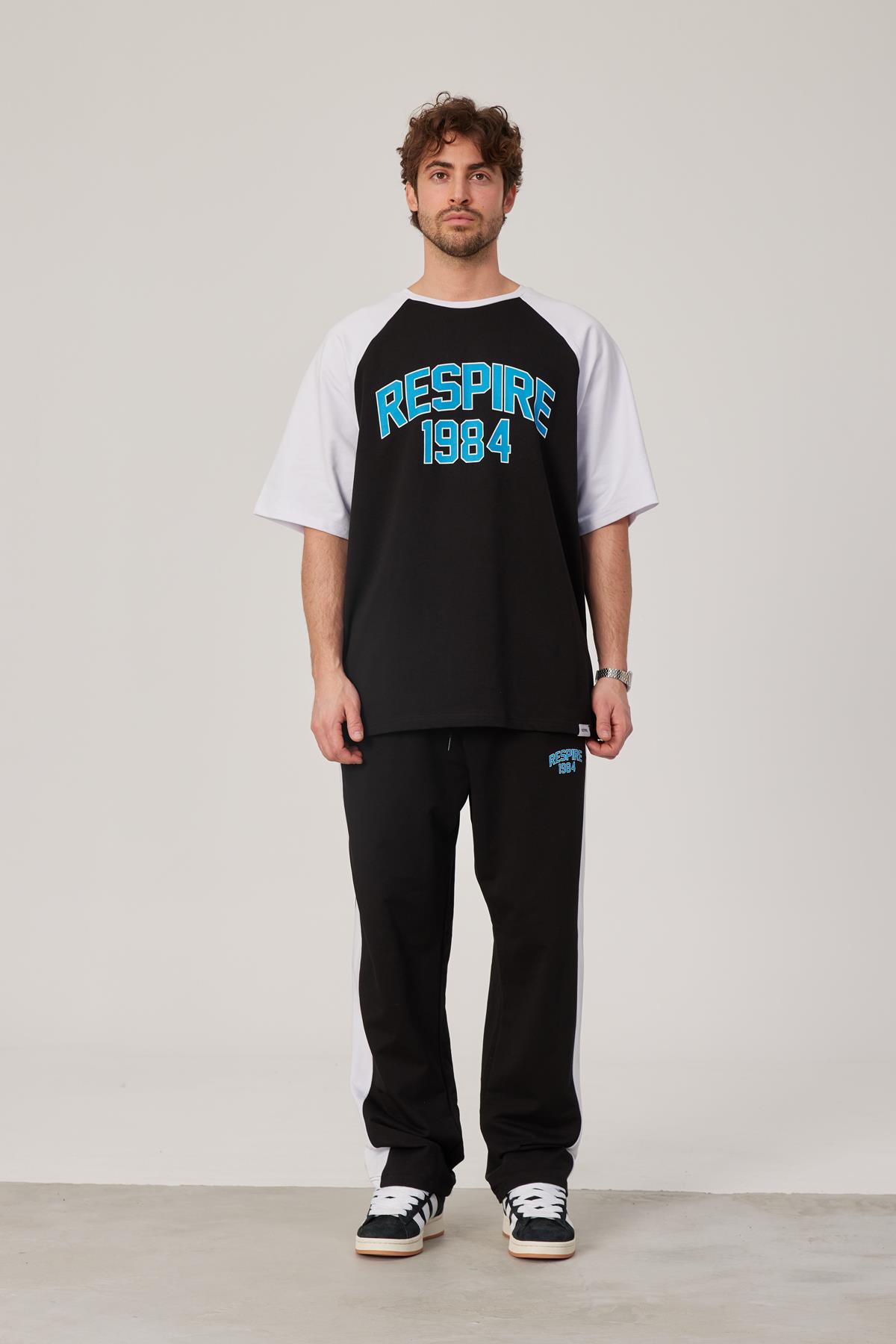 Respire 1984 Baskılı Siyah Tshirt