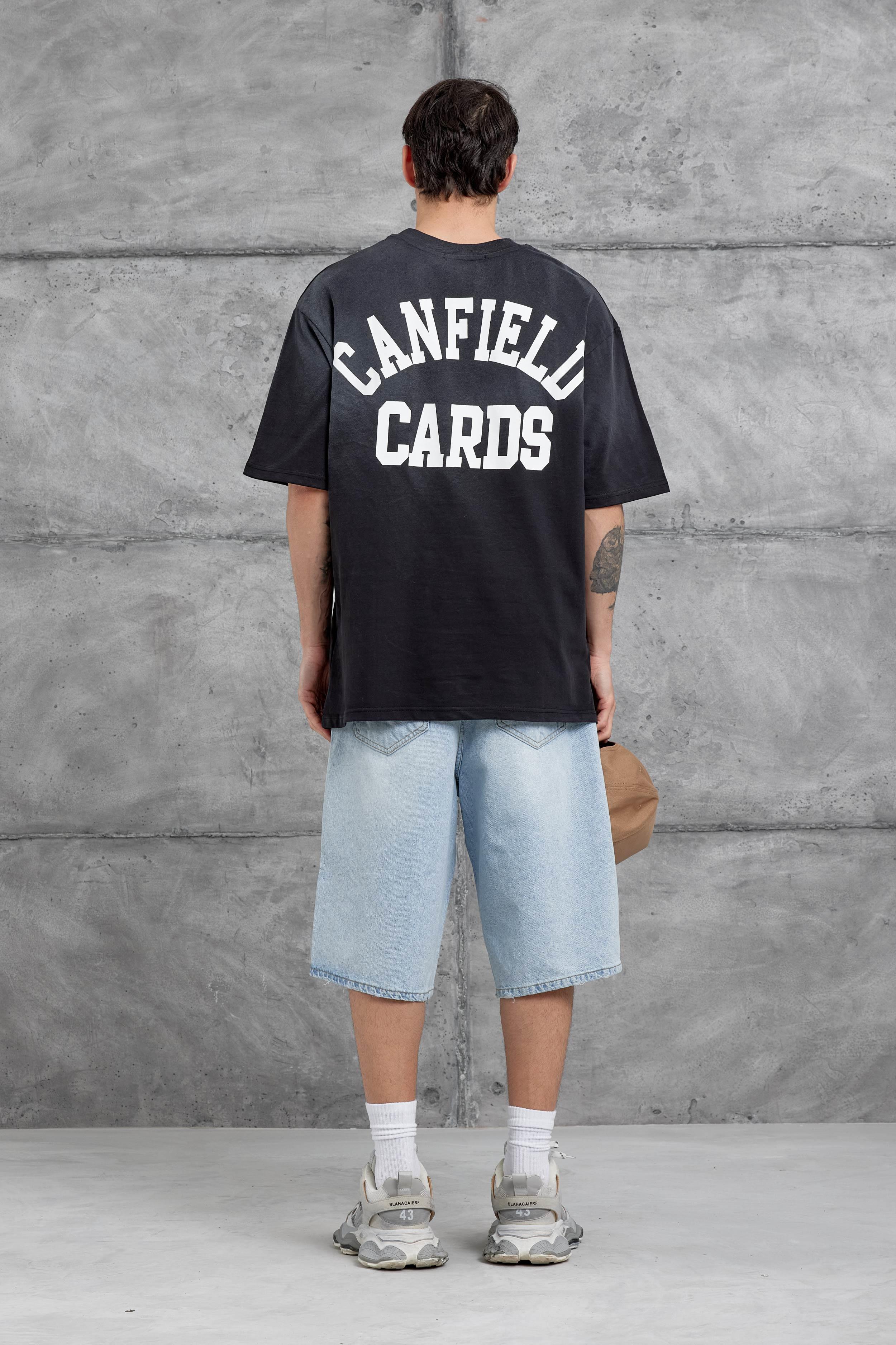 Siyah Canfield Card Yazılı Oversize Tshirt · 3