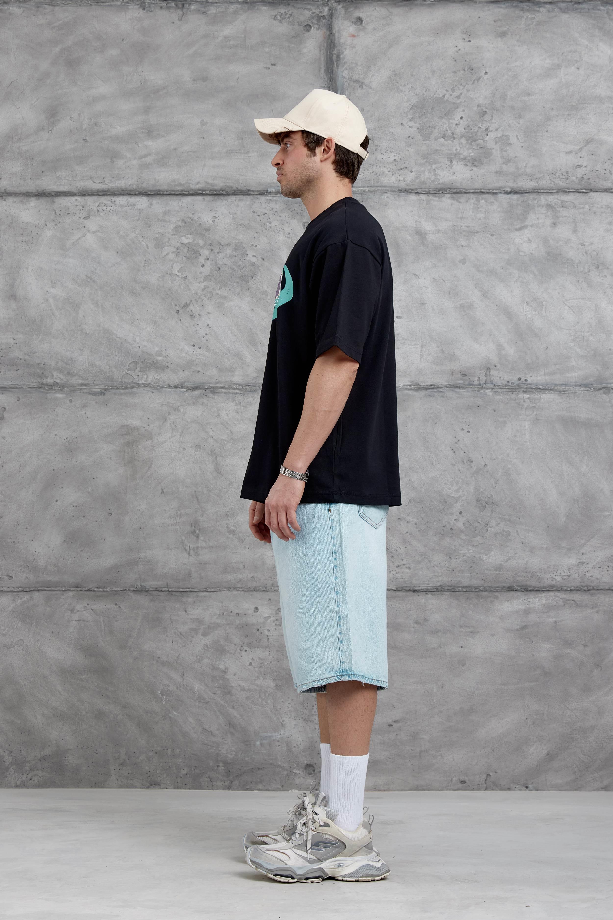 Siyah Murth Baskılı Oversize Tshirt · 5
