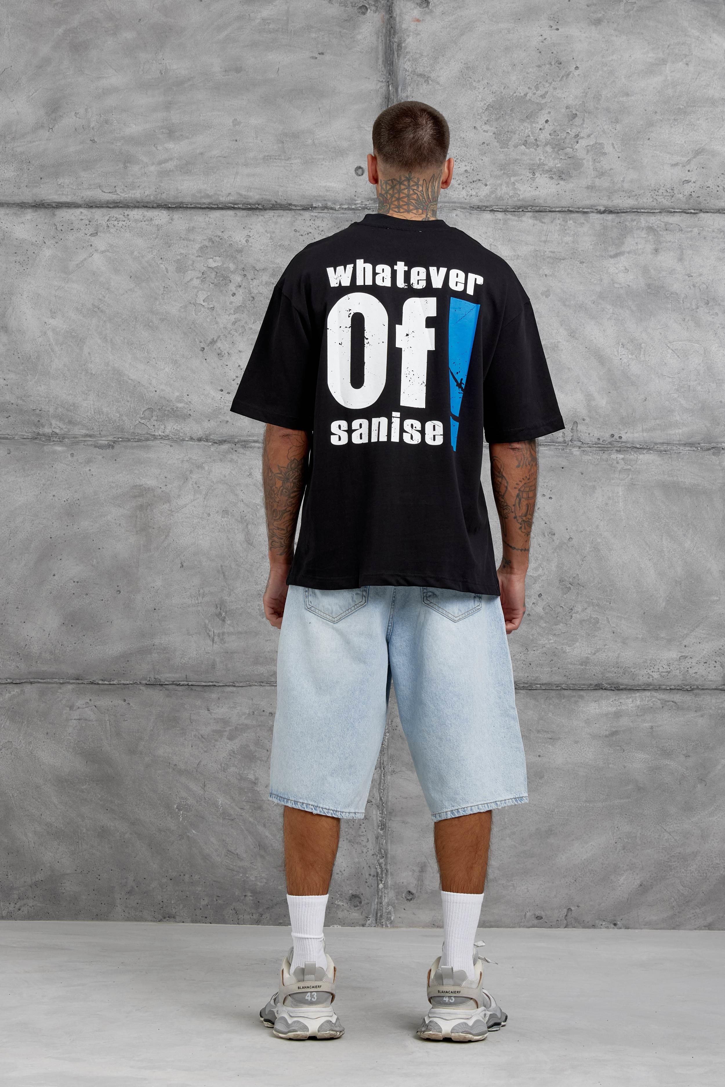 Siyah Of Sanise Yazılı Oversize Tshirt · 3
