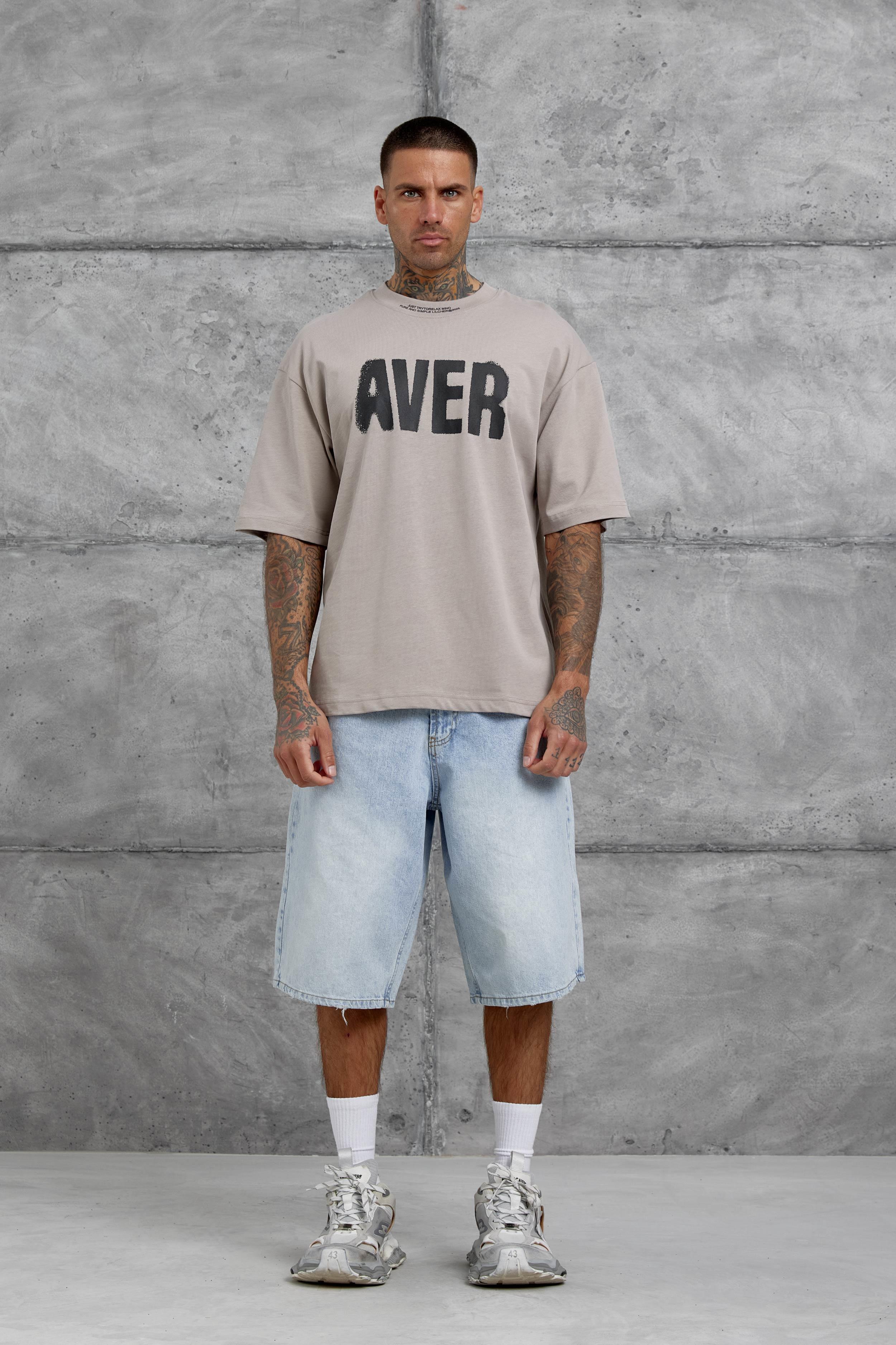 Vizon Aver Yazılı Oversize Tshirt · 2