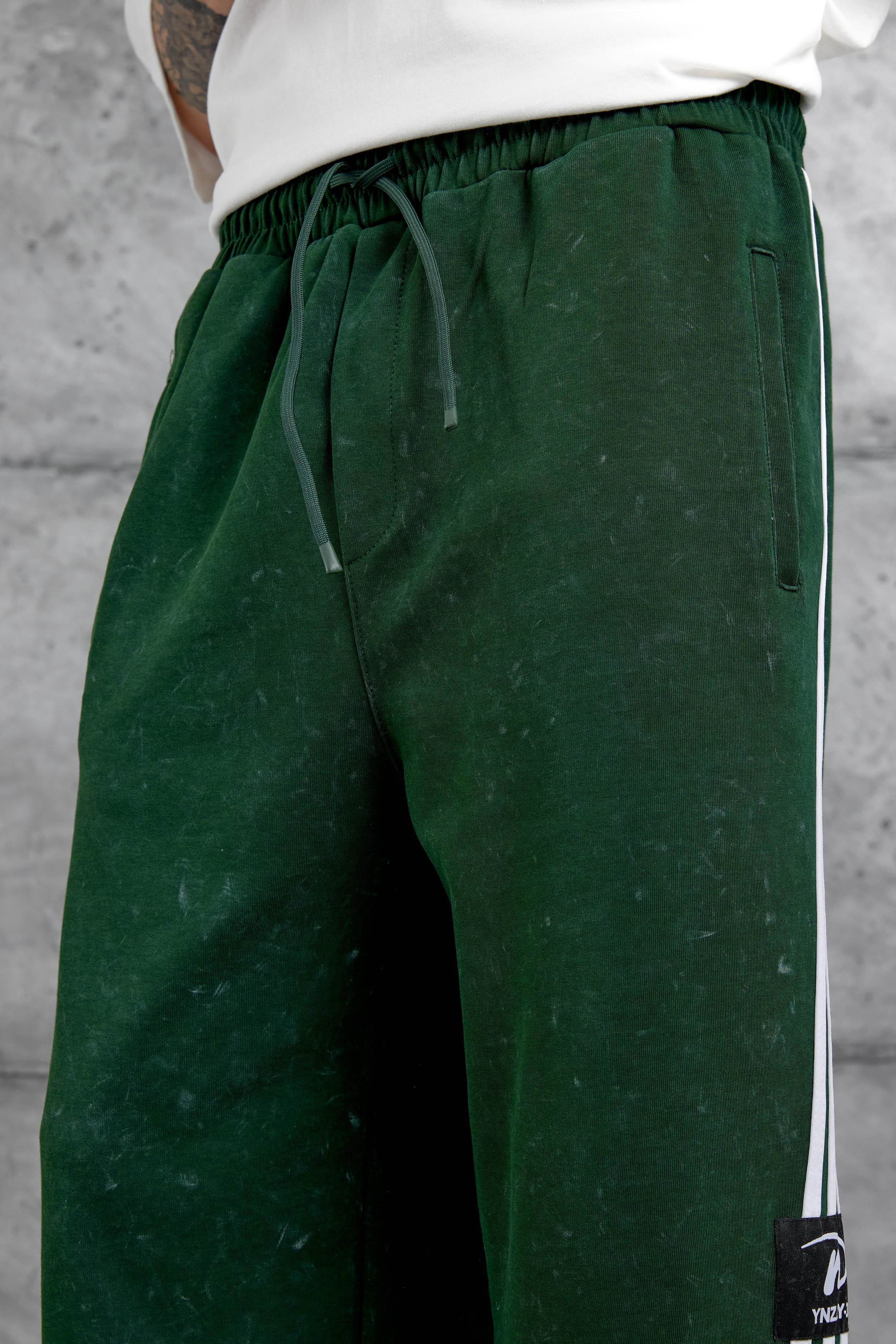 Yeşil Ynzay-3 Yazılı Baggy Eşofman Altı · 3