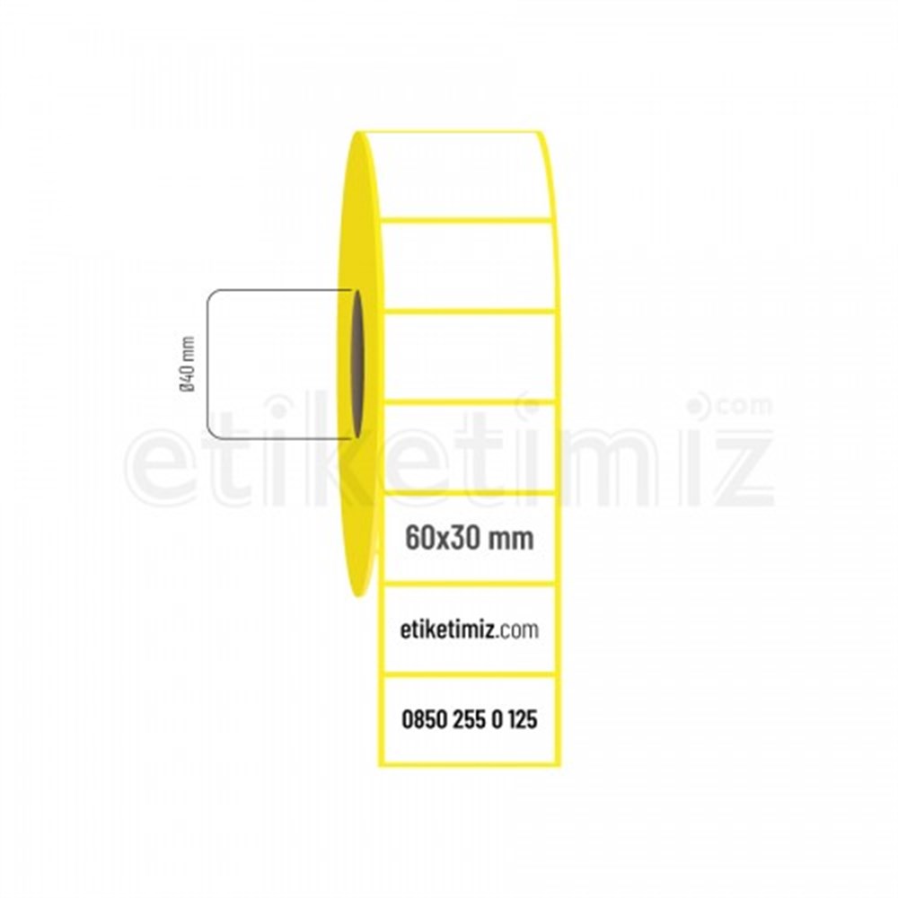 60x30 mm Termal Etiket
