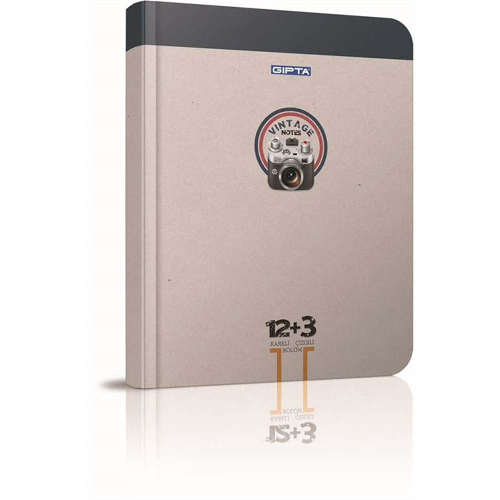 Gıpta Vintage 12+3 Ayraçlı Sert Kapak Defter 20X28