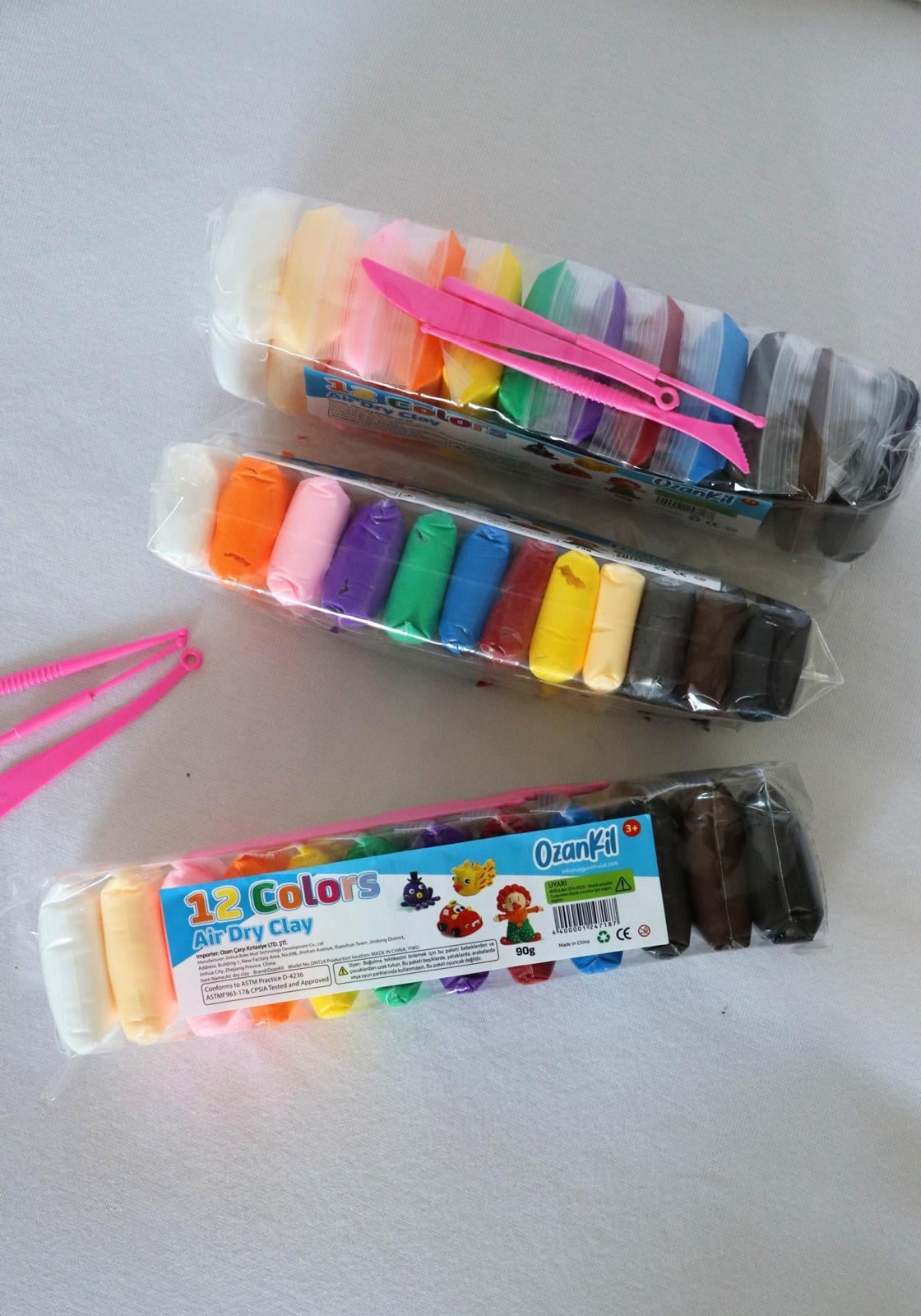 Kil Hamuru - 12 renkli 90 gr. - Zıplayan Hamur