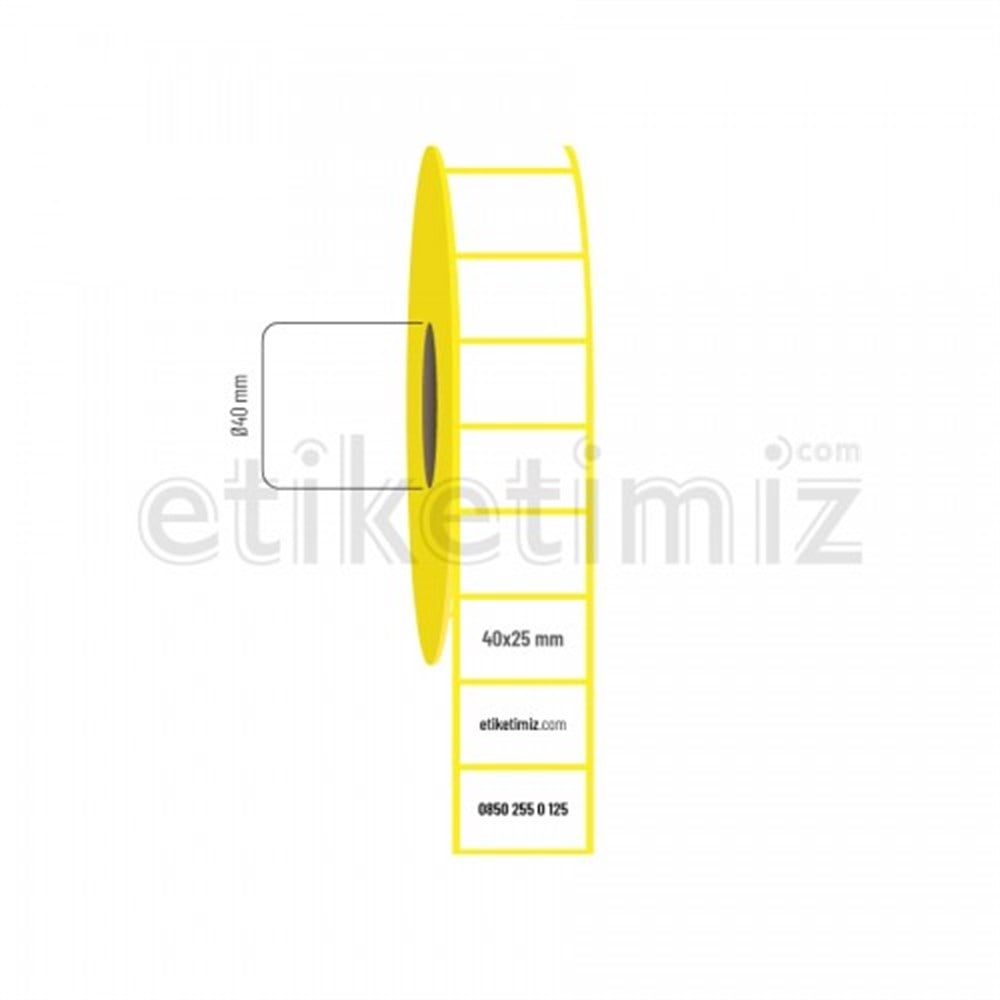 40x25 mm Kuşe Etiket