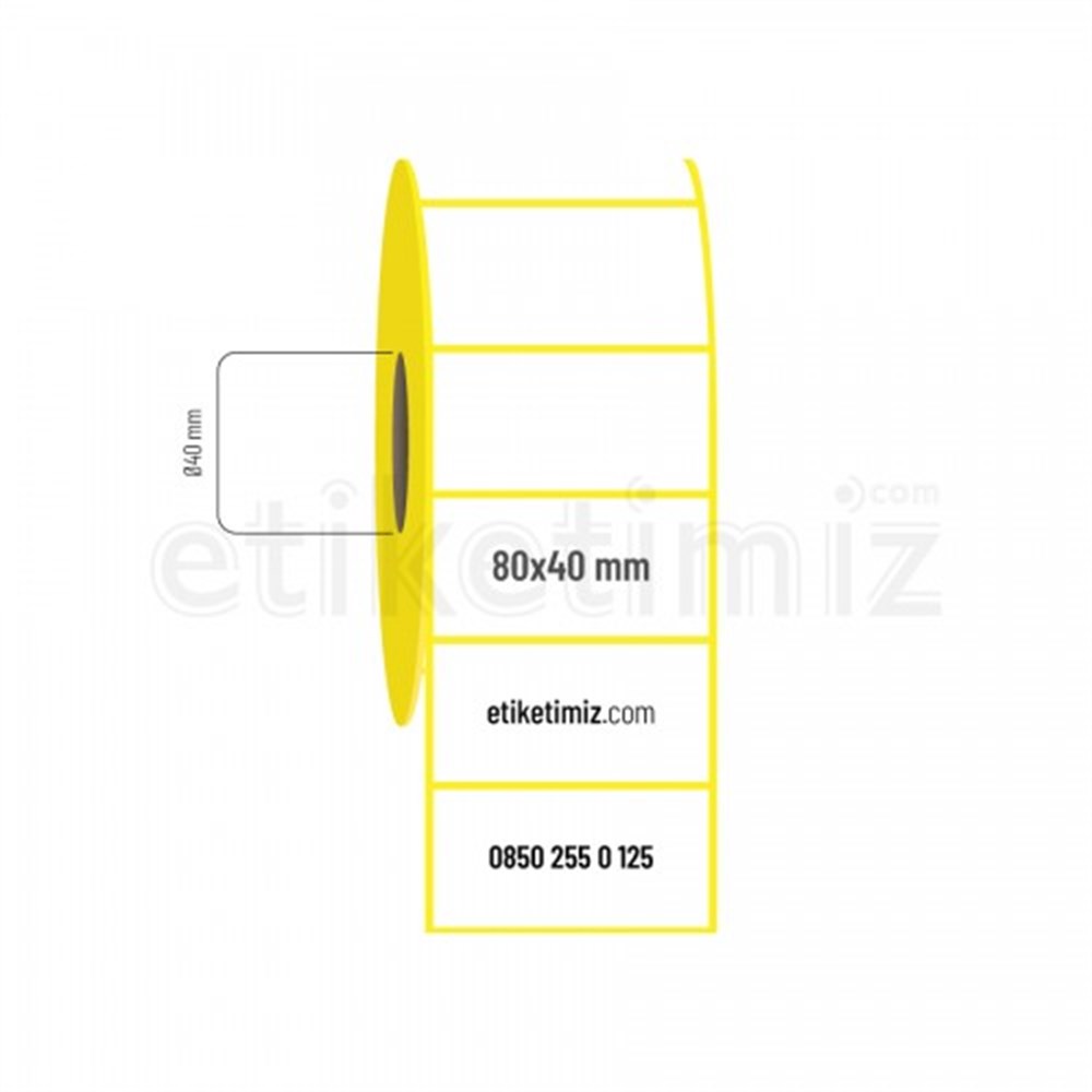 80x40 mm Termal Etiket
