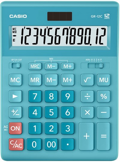 Casio Hesap Makinası Masa Üstü GR-12C-LB-W-DP
