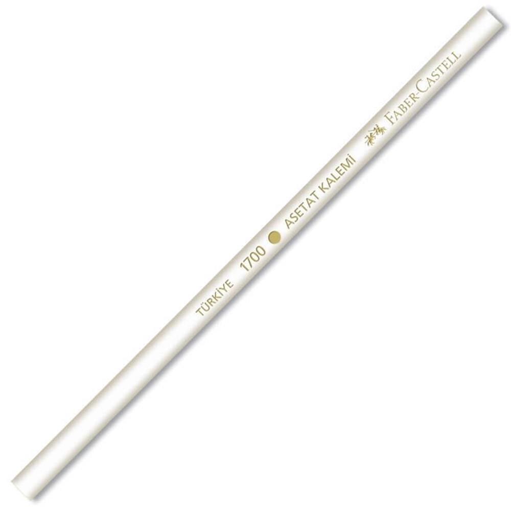 Faber Castell Beyaz Asetat Kalemi Ağaç 1700